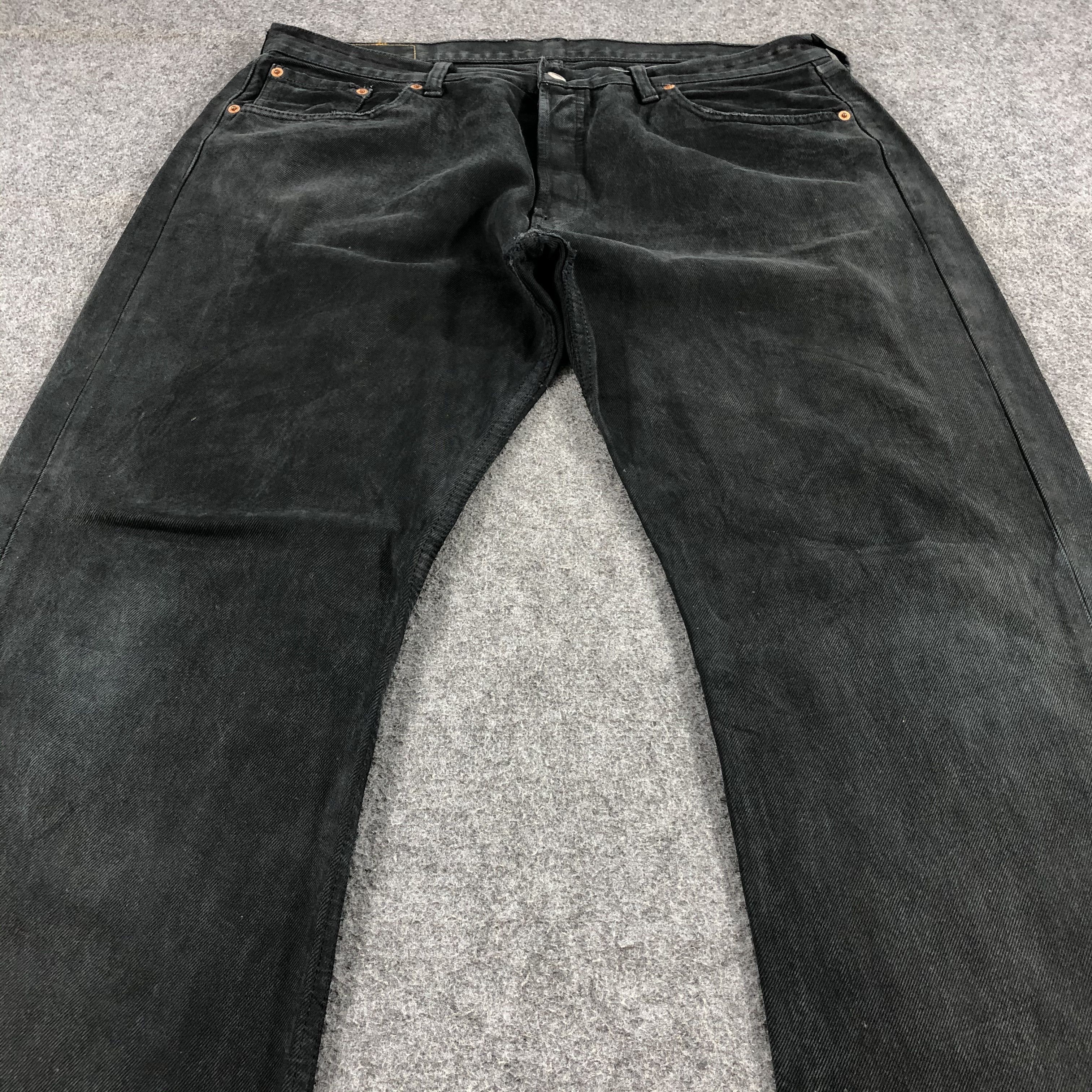Levi's × Vintage Vintage 90s Faded Black Levis 501 Jeans-JM1503 Size US 37 - 3 Thumbnail
