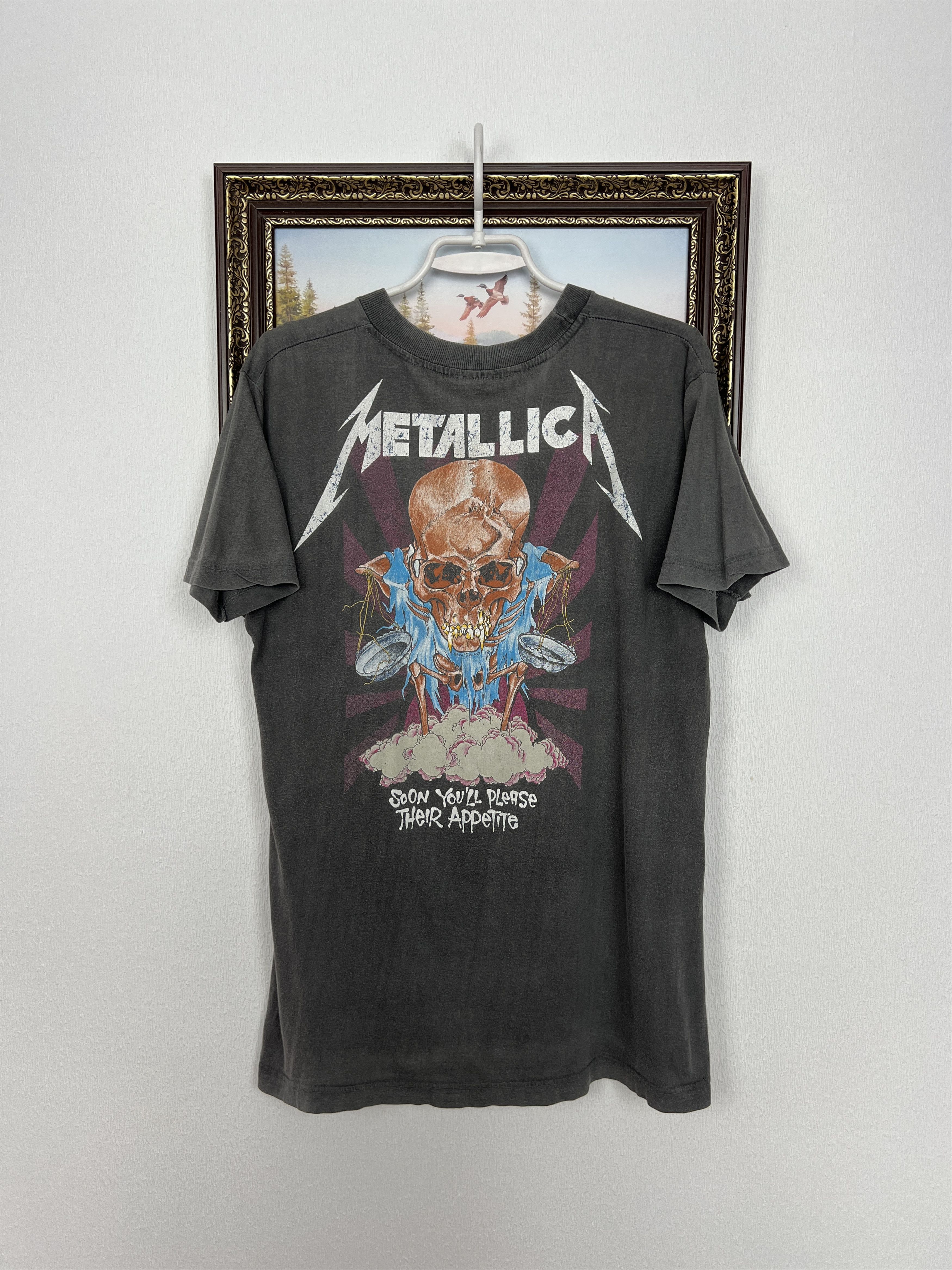 Vintage Vintage 1989 Metallica Their Money Tips Tee Shirt Size US M / EU 48-50 / 2 - 12 Thumbnail