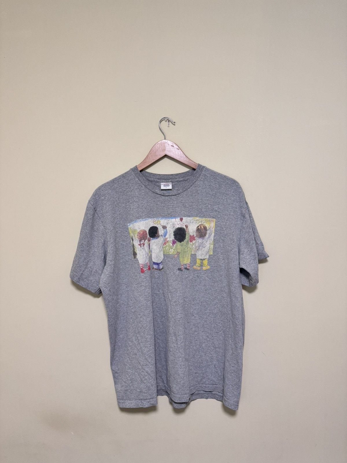 Supreme Supreme Kids Tee Heather Grey S/S 19 Size US L / EU 52-54 / 3 - 1 Thumbnail
