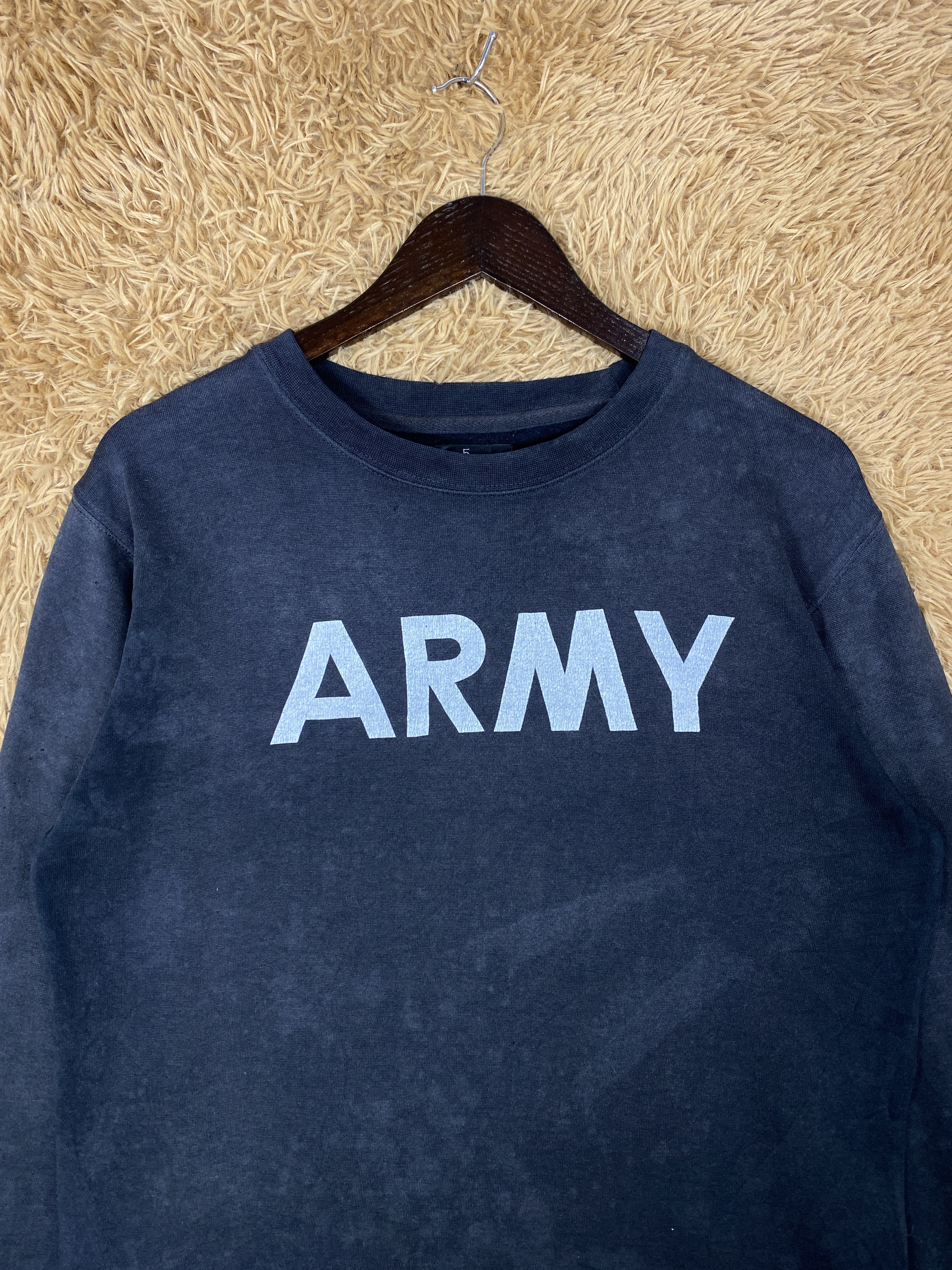 Japanese Brand Vintage Army Faded Sweatshirts PS0372 Size US L / EU 52-54 / 3 - 2 Thumbnail