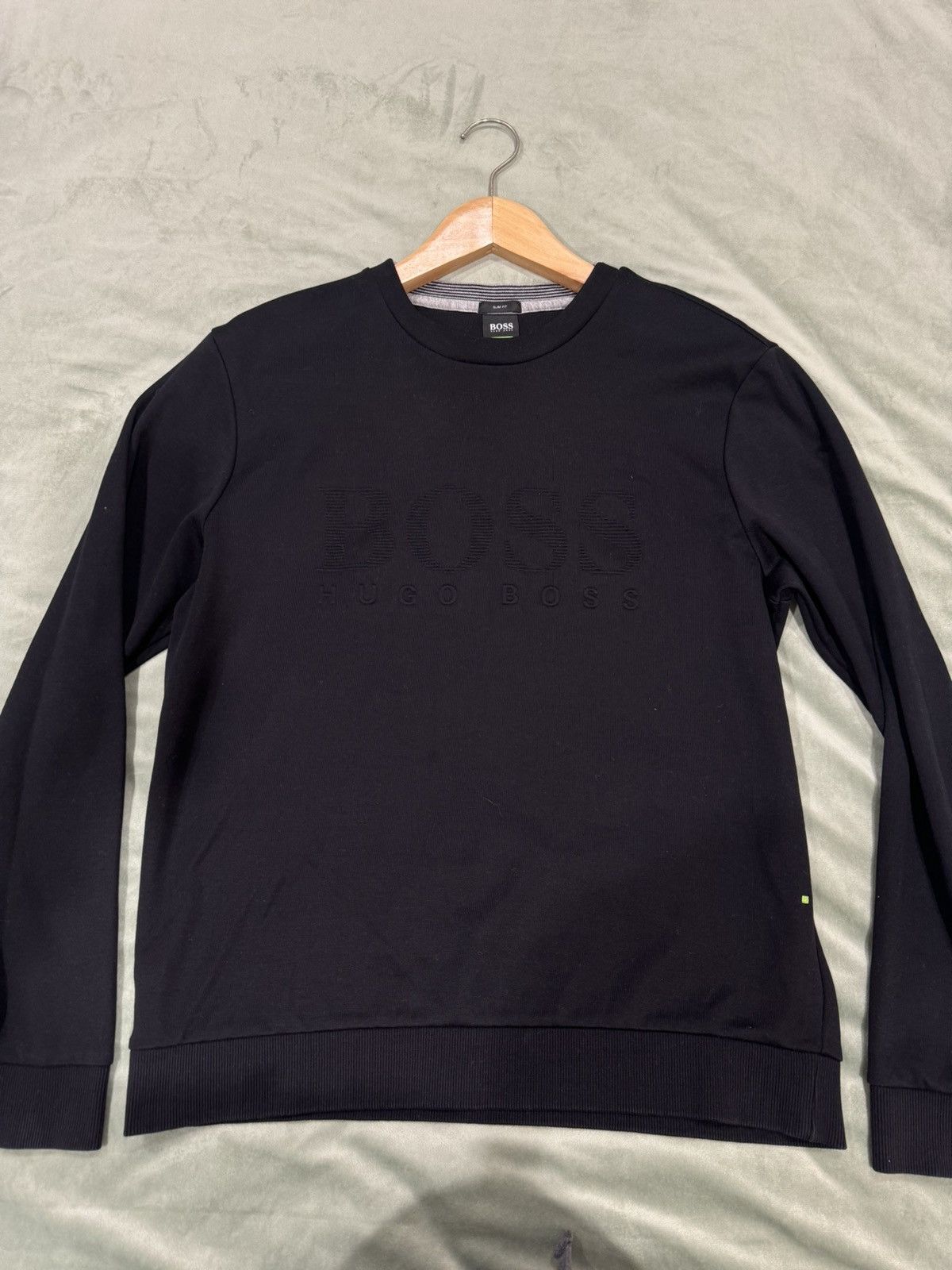 Boss embossed crew sweatshirt on sale