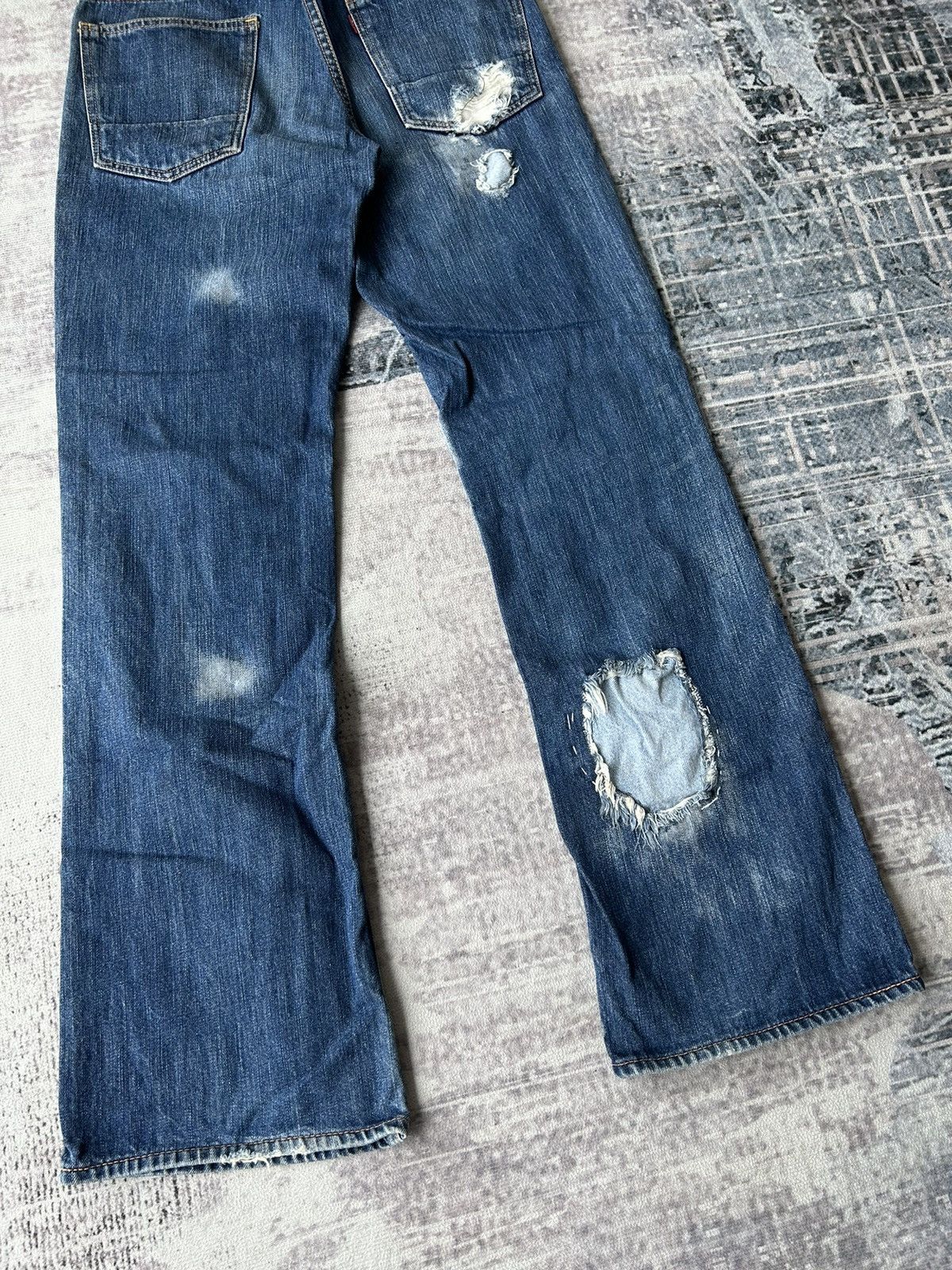Evisu ‘2000’ Vintage Evisu Distressed Jeans Size US 30 / EU 46 - 12 Thumbnail
