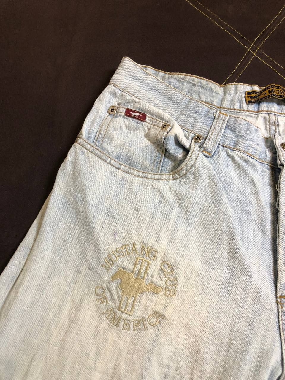 Mustang Men's Vintage MUSTANG Bootcut Button Fly Blue Jeans Size US 32 / EU 48 - 7 Thumbnail