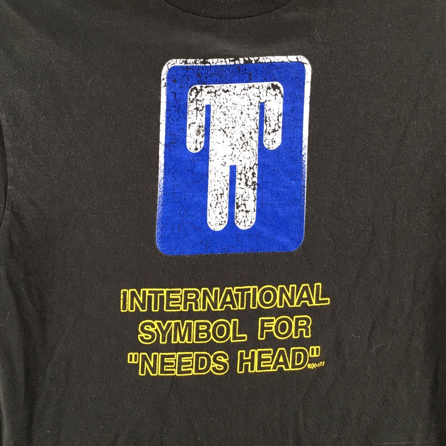 Vintage Delta Pro Weight International Symbol For Needs Head Shirt Mens L Black Size US L / EU 52-54 / 3 - 2 Thumbnail