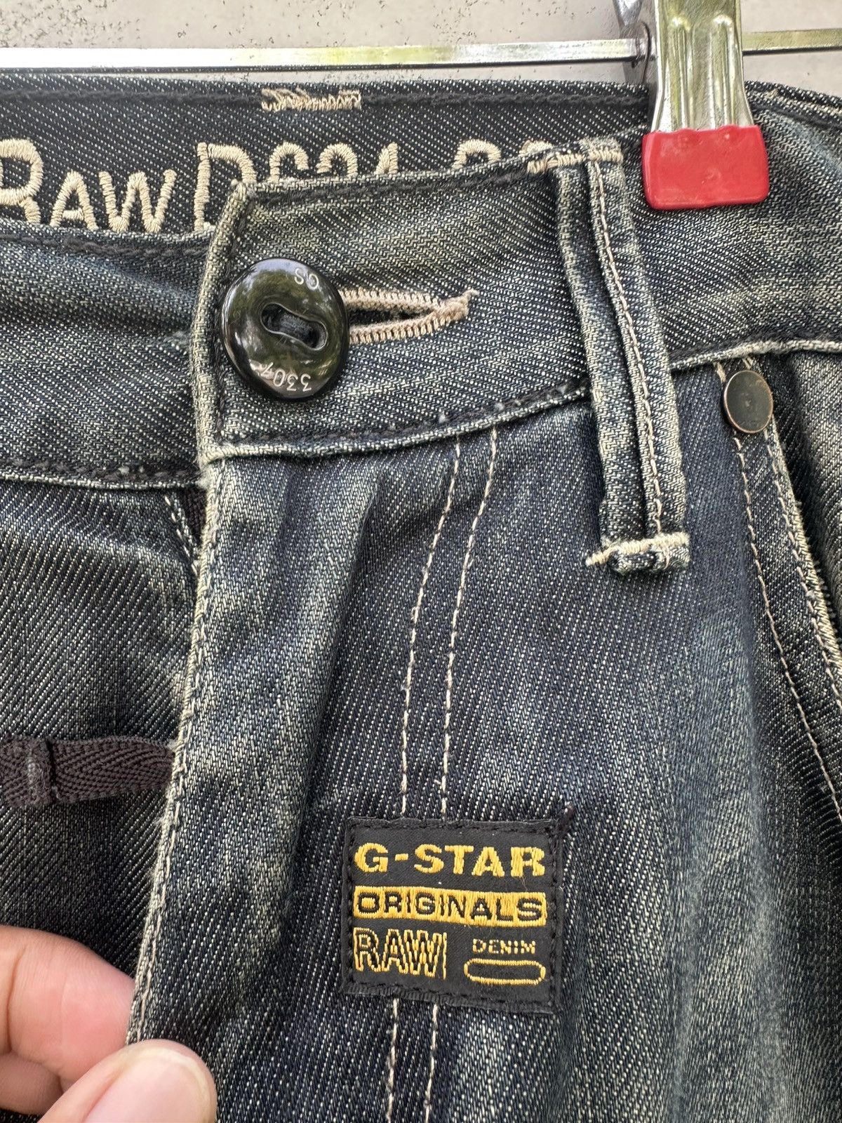 Vintage 👹Vintage G-Star Raw Thrashed Baggy Jeans Size US 30 / EU 46 - 11 Thumbnail