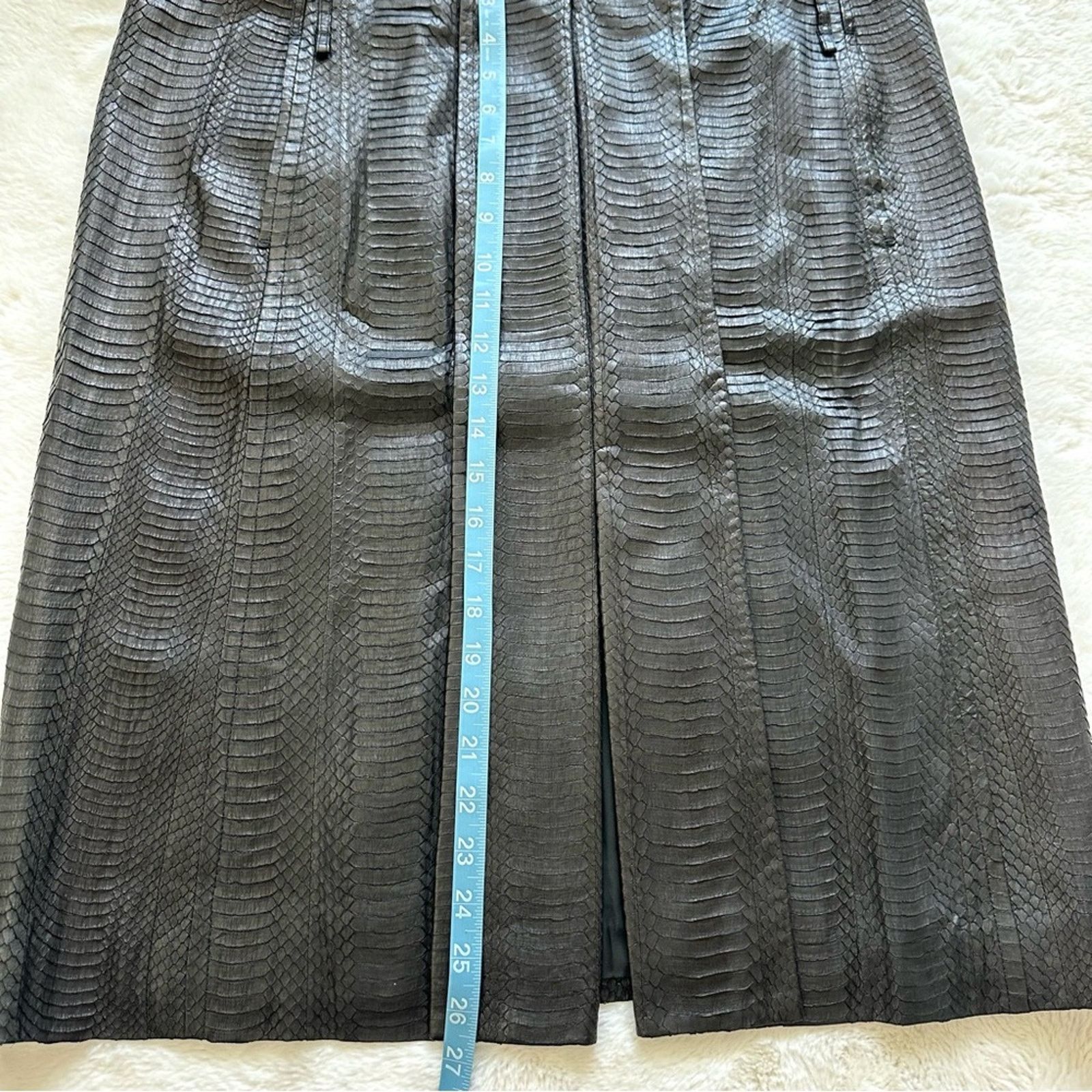 Brioni NWT! Brioni women snake skin leather skirt size 12 US 6500$ Size 34" / US 12 / IT 48 - 10 Thumbnail