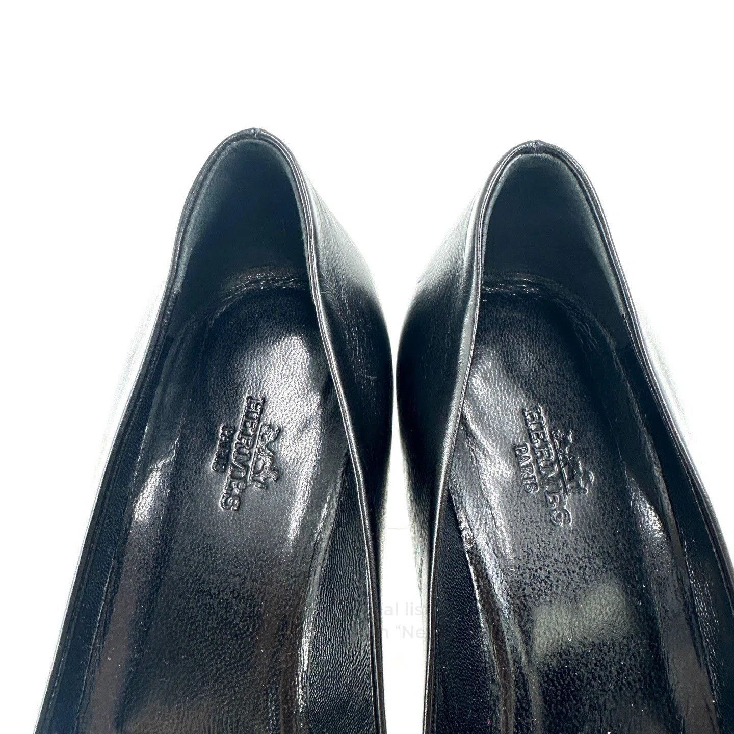 Hermes Hermes Black H-buckle Pointed Toe Heels. Size US 6.5 / IT 36.5 - 4 Thumbnail