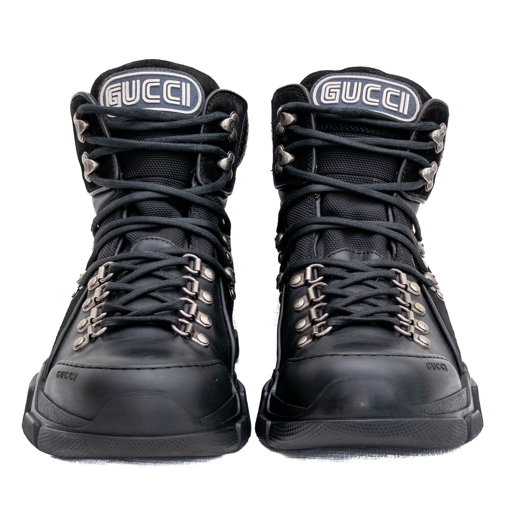 Gucci Gucci Flashtrek Black Leather High Top Hiking Boots SZ 8 Size US 8 / EU 41 - 4 Thumbnail