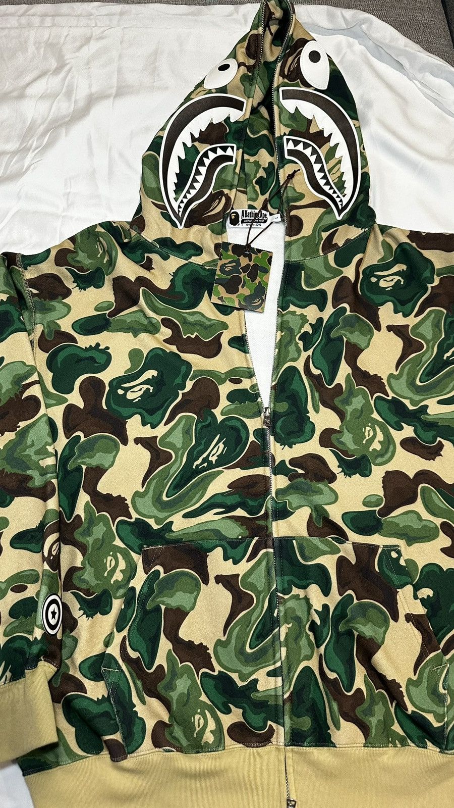 Bape ART CAMO SHARK FULL ZIP HOODIE Size US L / EU 52-54 / 3 - 3 Thumbnail