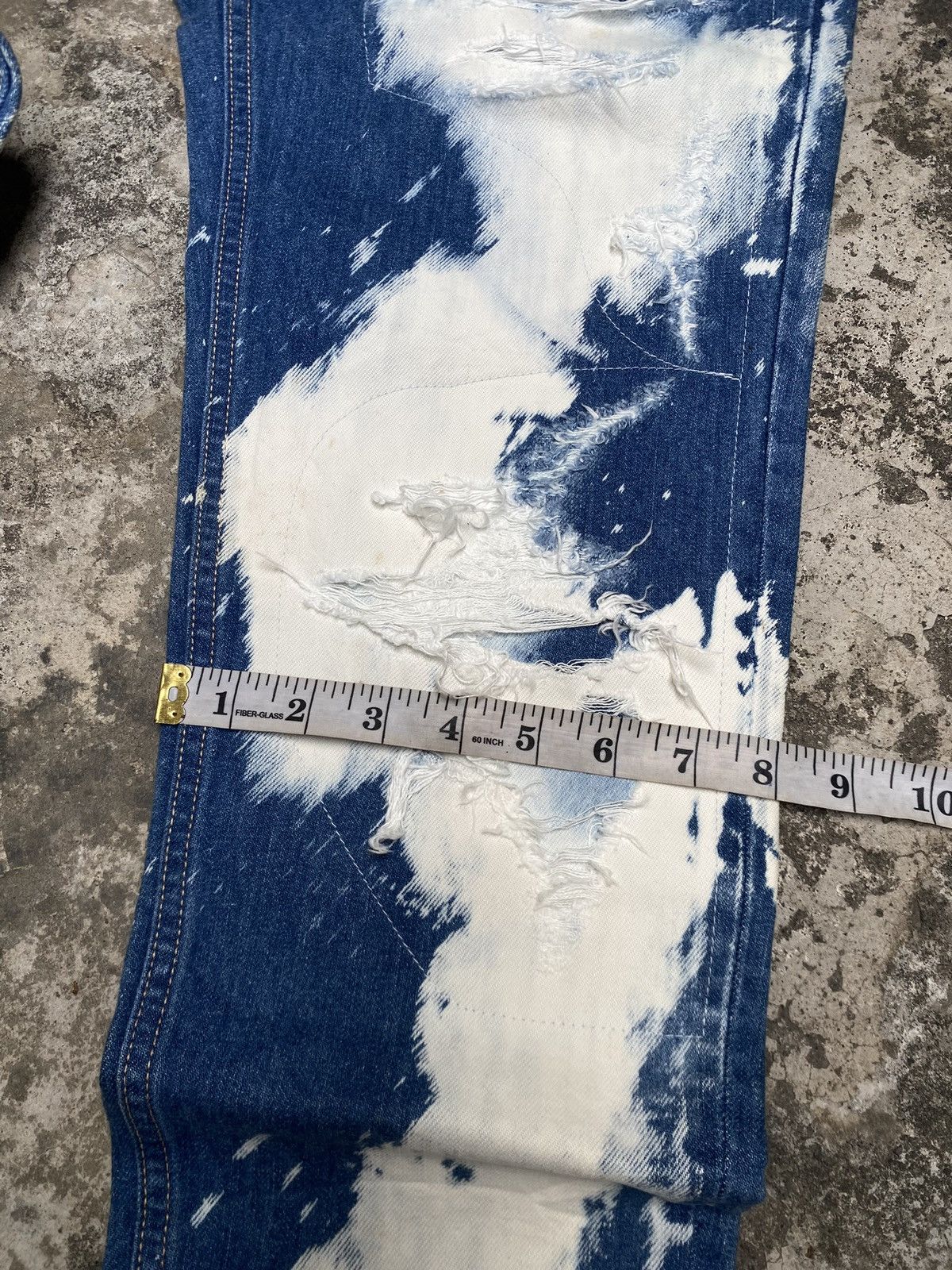 Japanese Brand PROPA9ANDA Josh Rox Tie Dye Ripped Japanese Denim Size US 33 - 11 Thumbnail