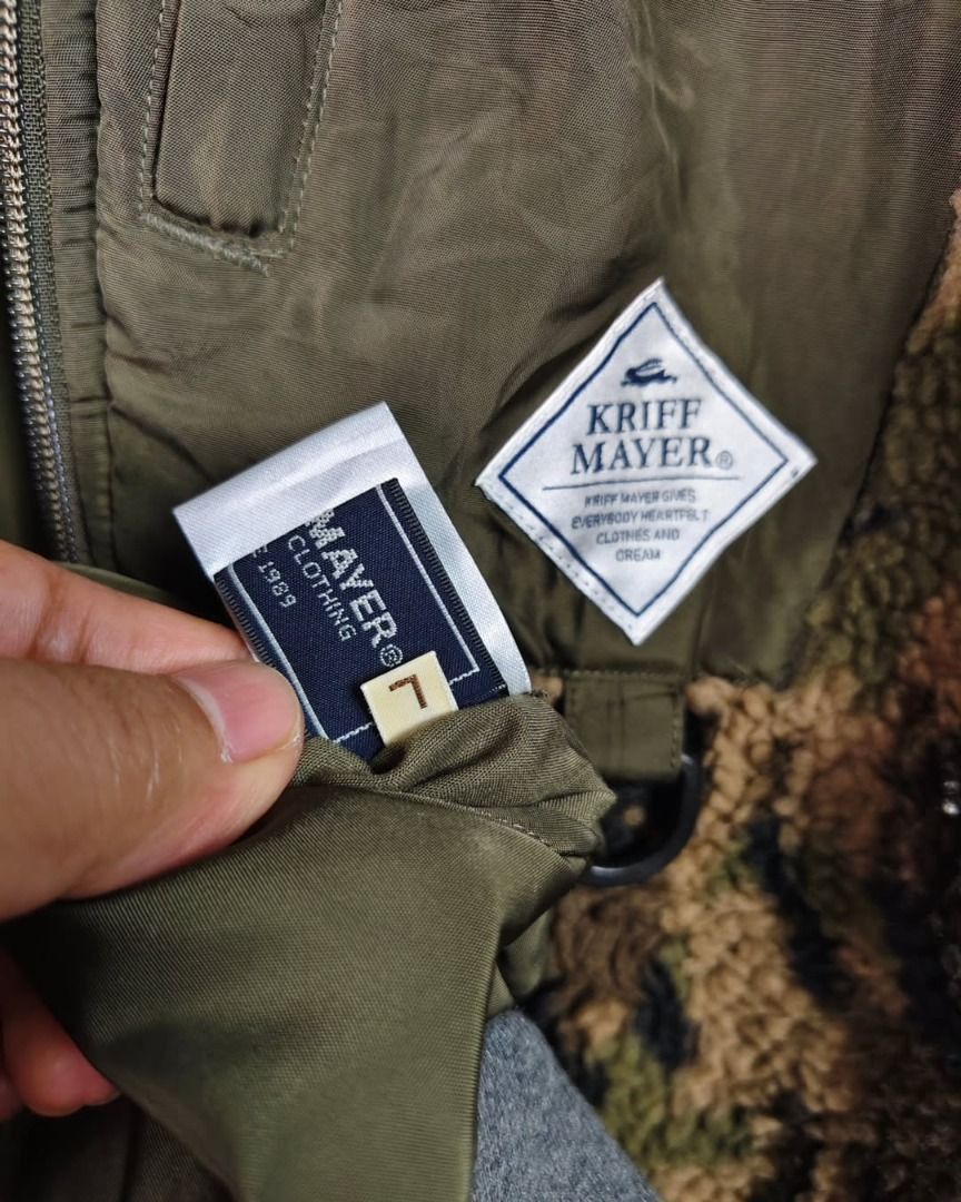 Japanese Brand KRIFF MAYER CAMO GREEN ARMY REVERSIBLE JACKET Size US L / EU 52-54 / 3 - 9 Thumbnail