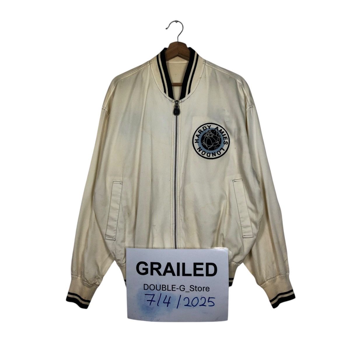 📌Vintage Bomber Jacket Hardy Amies Sport Big Logo