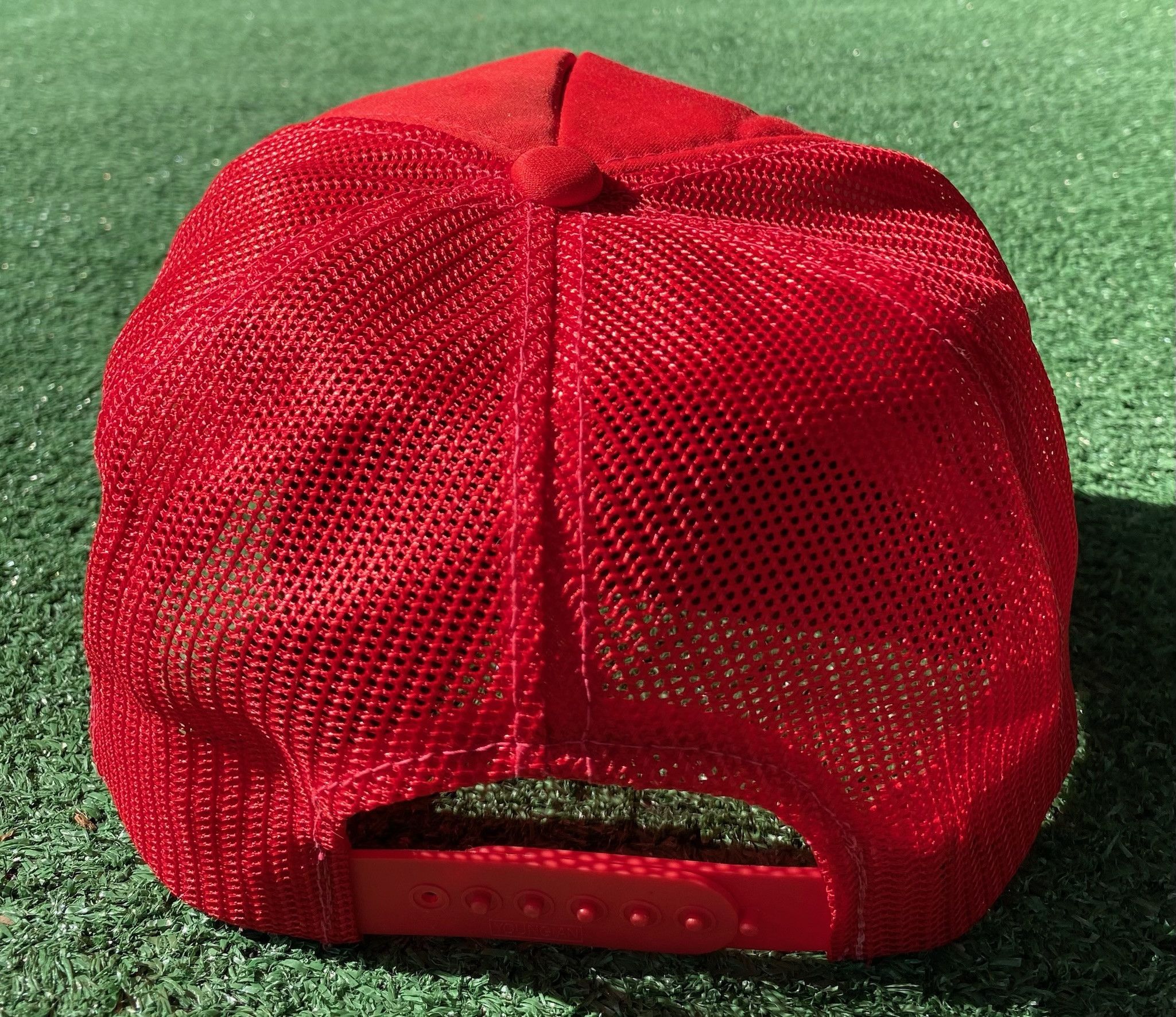 Vintage Vintage 80’s Engine Rescue Company Georgia Red Trucker Hat Size ONE SIZE - 2 Thumbnail