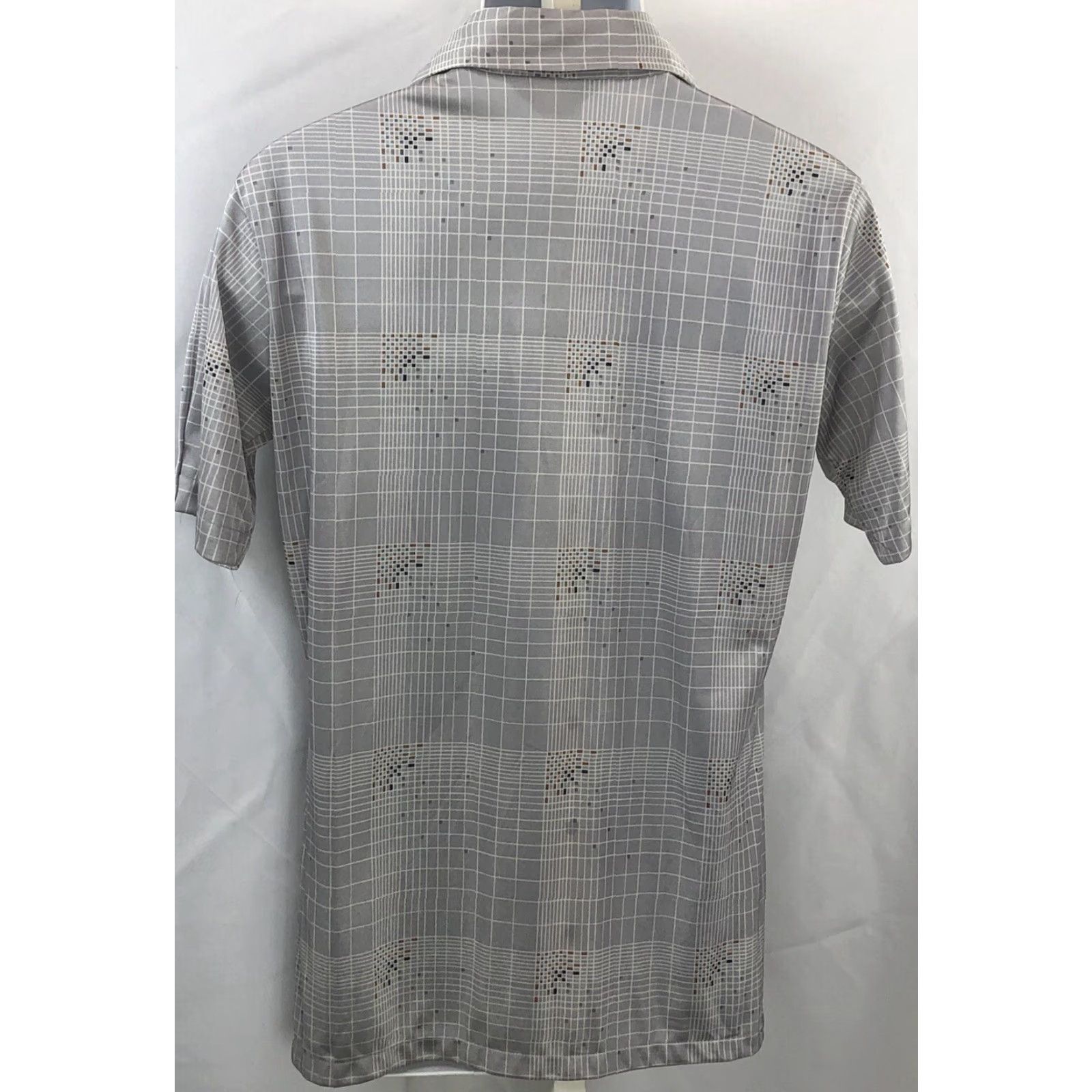 Etro VINTAGE Chemise ButtonUp Shirt M Gray Geo Silky point collar Retro 70s Disco Shirt Mens Size US M / EU 48-50 / 2 - 3 Thumbnail