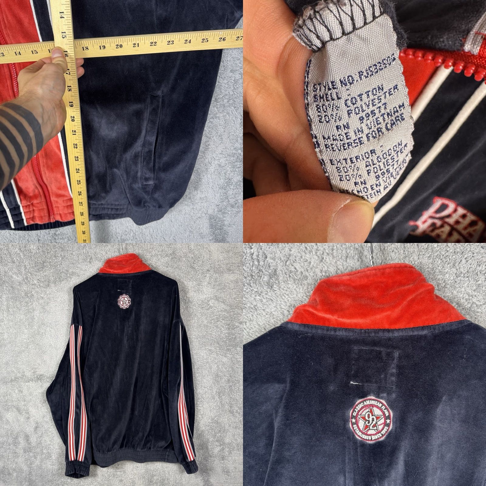 Phat Farm Phat Farm Jacket Men XL Velour Track Jacket Red 3XL Regular Zip Pockets Retro Y2K Music Lounge Velour Faux Velvet 90s Fall Winter SF92 PF92 Size US XXL / EU 58 / 5 - 8 Thumbnail