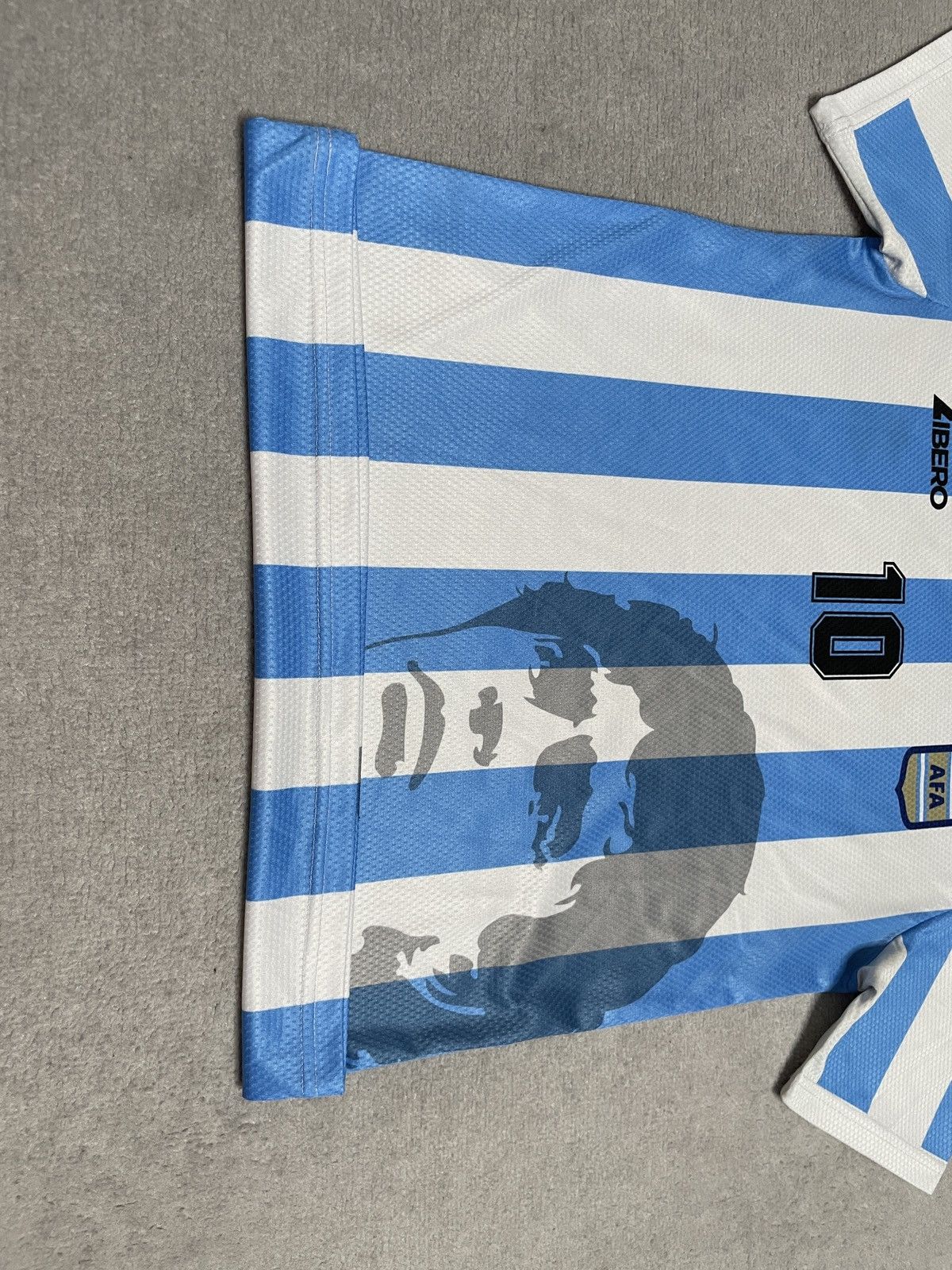 Vintage Vintage Blue White Striped Jersey T-shirt Argentina Maradona Size US S / EU 44-46 / 1 - 2 Thumbnail