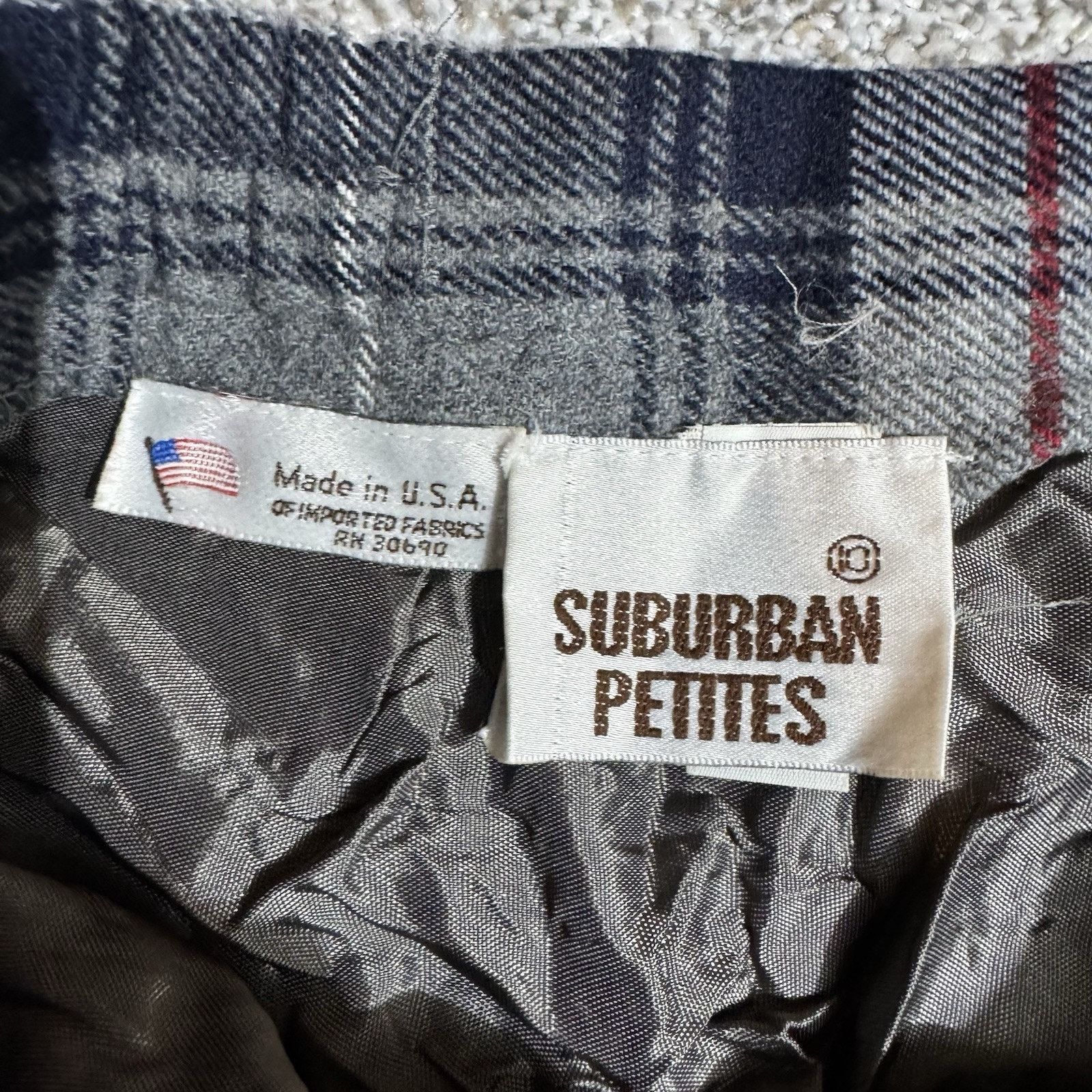 Other Vintage 70s ILGWU Skirt Size 10 Petite Plaid Dark Academia Size 32" / US 10 / IT 46 - 6 Thumbnail