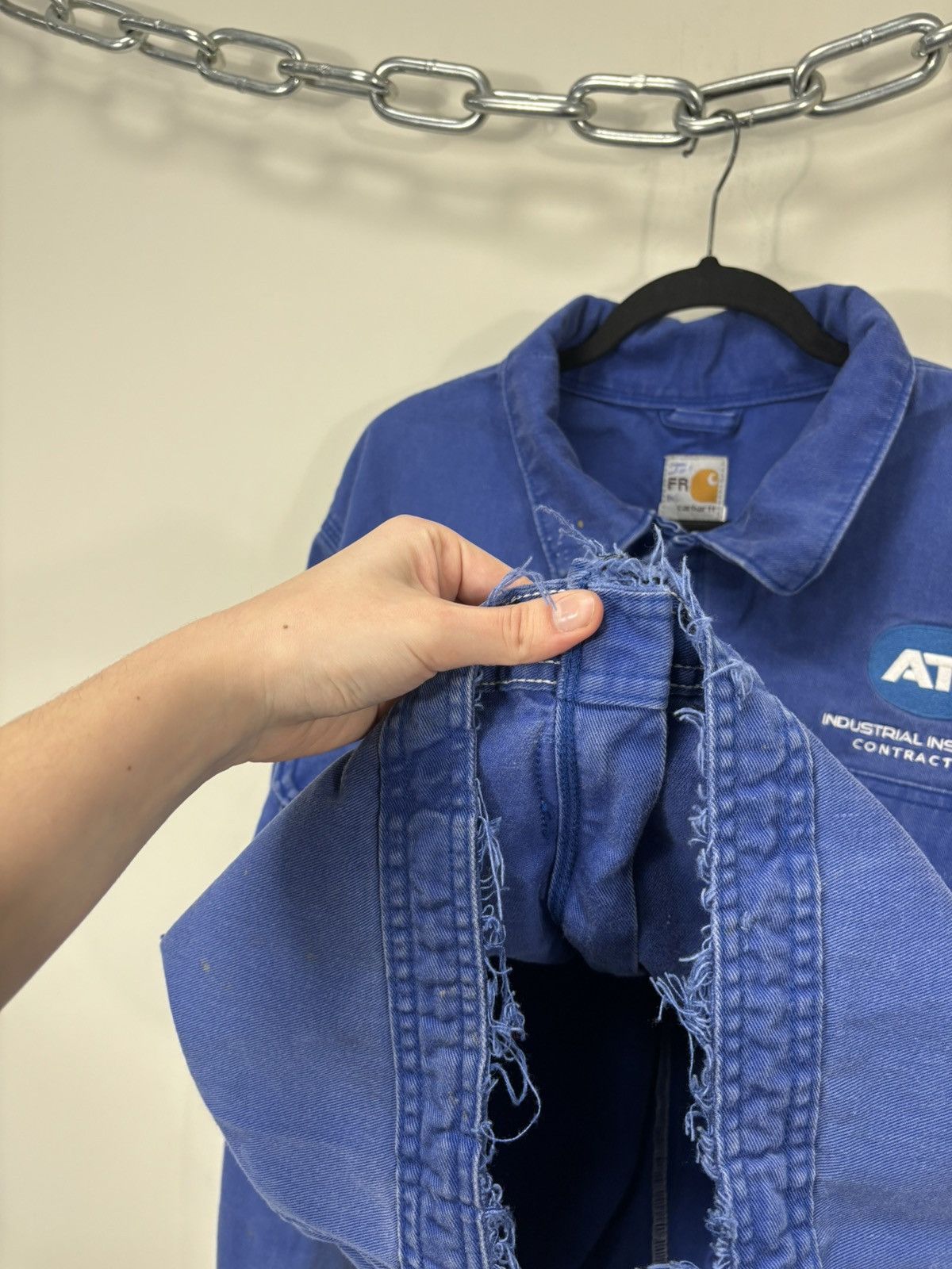 Carhartt Vintage Carhartt Flame Resistant Blue Boxy Cropped Jacket Size US L / EU 52-54 / 3 - 17 Thumbnail