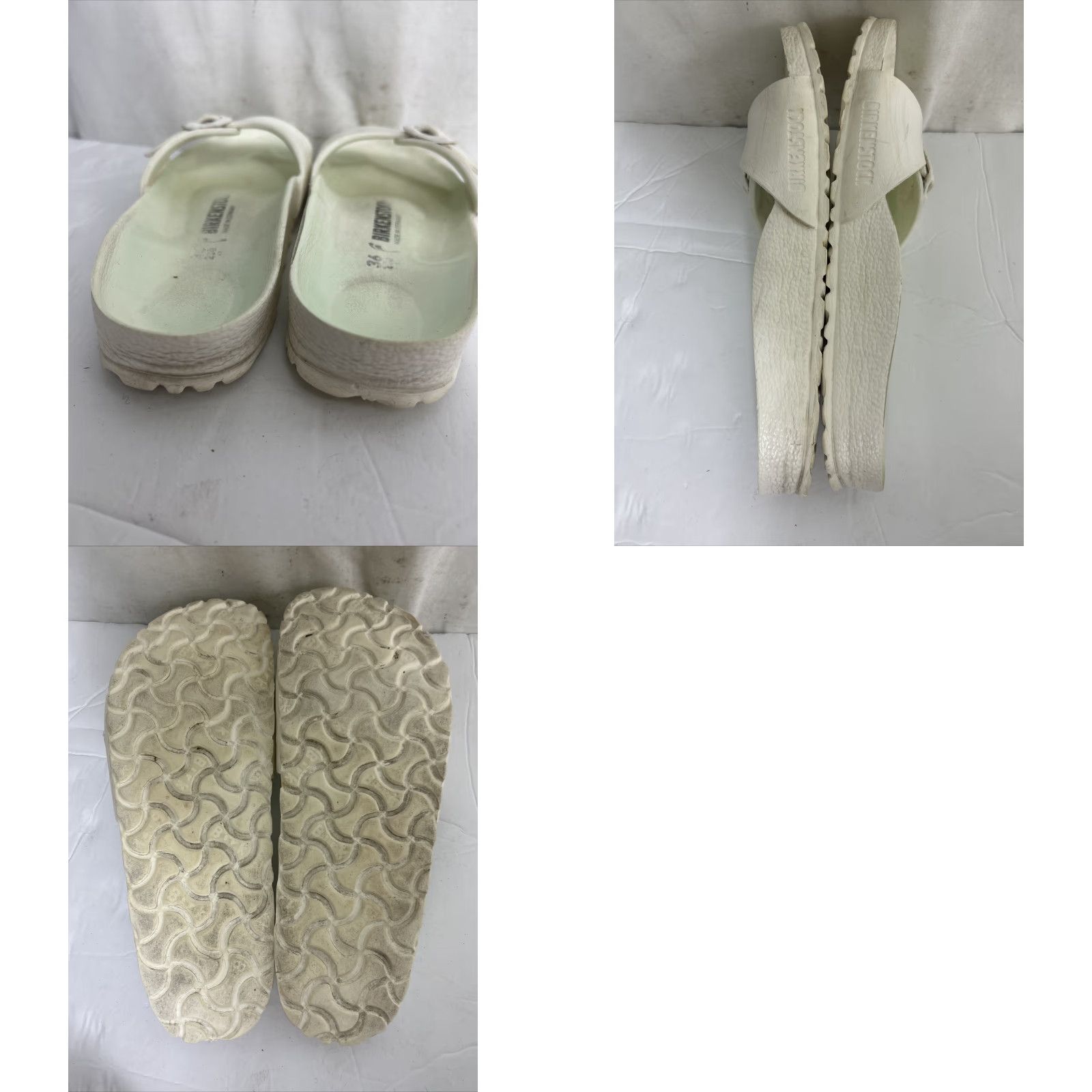 Birkenstock VINTAGE Birkenstock Madrid Sandal White Rubber Buckle 36 EU 5.5 US Womens Slip-On Weekender Shoes Size US 6 / IT 36 - 8 Thumbnail