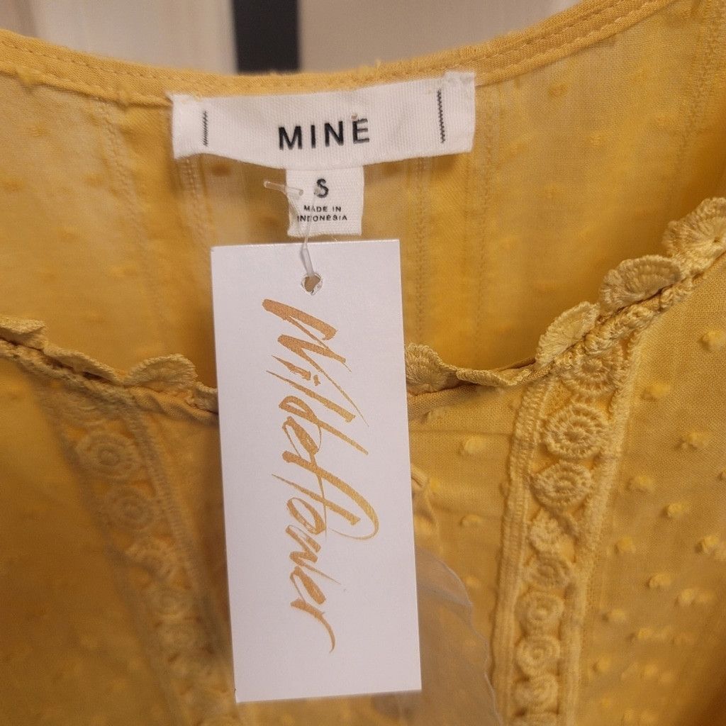 Other NWT Mine Yellow Crochet Dot Print Sleeveless Cami Blouse Size S / US 4 / IT 40 - 5 Thumbnail