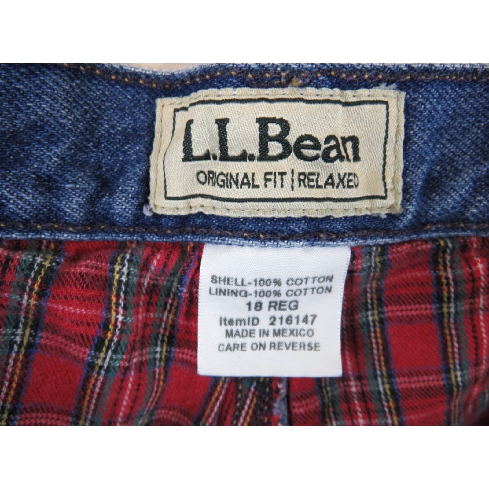 Denime LL Bean Jeans Women 18 Regular Blue Denim Flannel Lined Workwear Jeans Woman 18 Blue LL Bean Jeans Womens Regular Denim Flannel Lined Vintage? Size 40" / US 18 - 5 Thumbnail