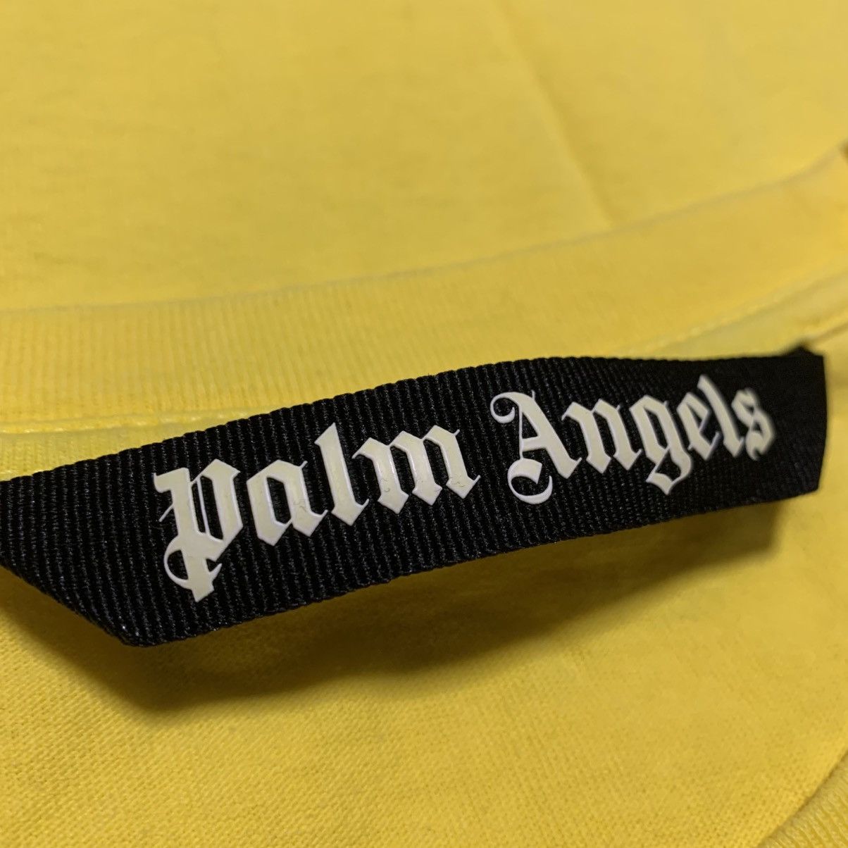 Palm Angels Palm Angels Large Box Logo Graphic Yellow Tee Size US L / EU 52-54 / 3 - 4 Thumbnail
