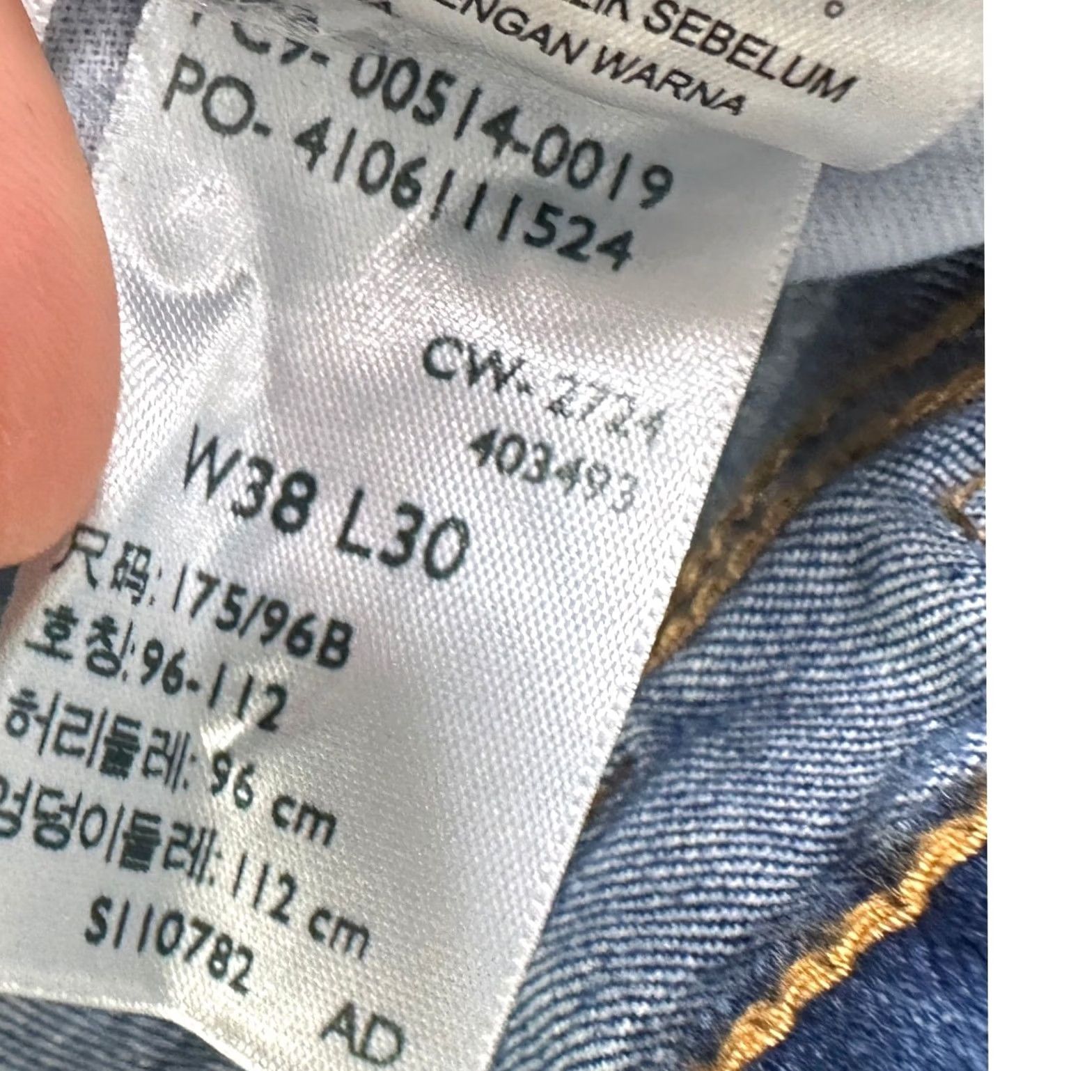 Levi's Levi's 514 Jeans Men Straight Fit 38X30 Denim 5 Pockets Stretch Red Tab Blue/Black NEW Size US 38 / EU 54 - 5 Thumbnail
