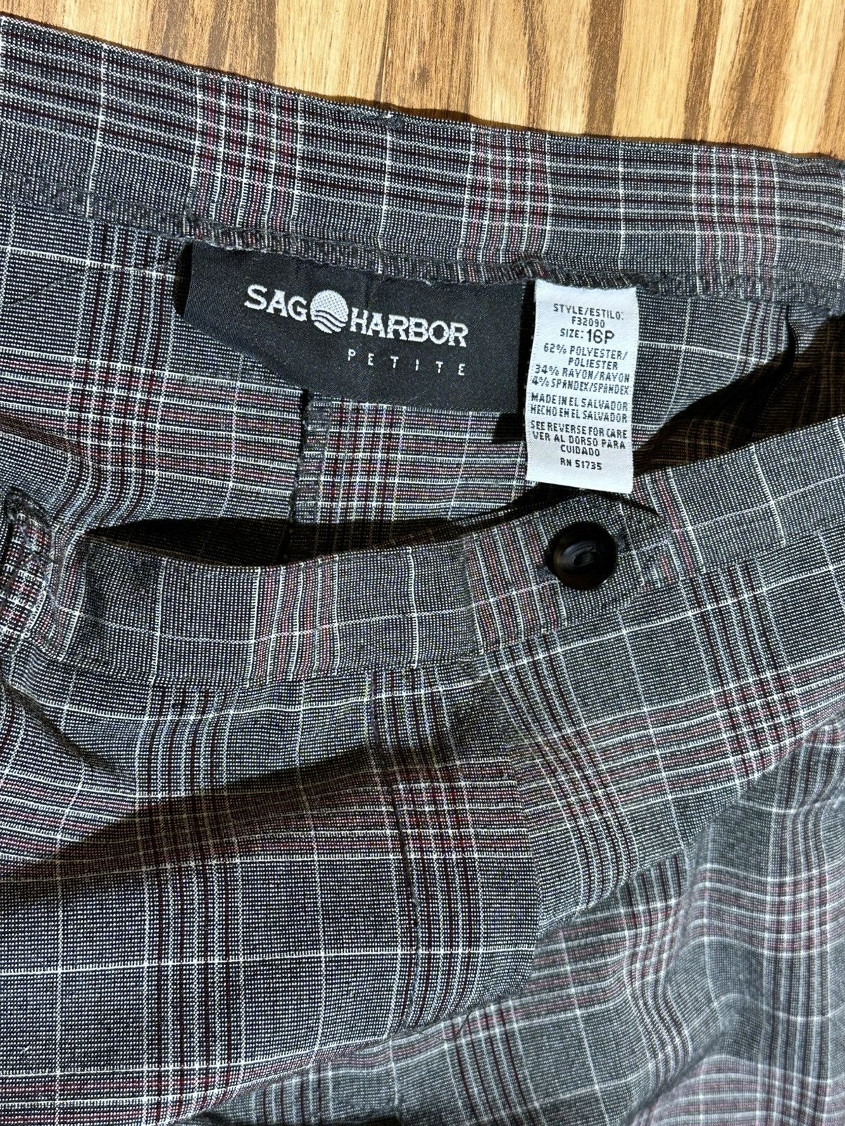 Other Sag Harbor Men's Plaid Pants - Black/Gray and Red Size US 32 / EU 48 - 5 Thumbnail