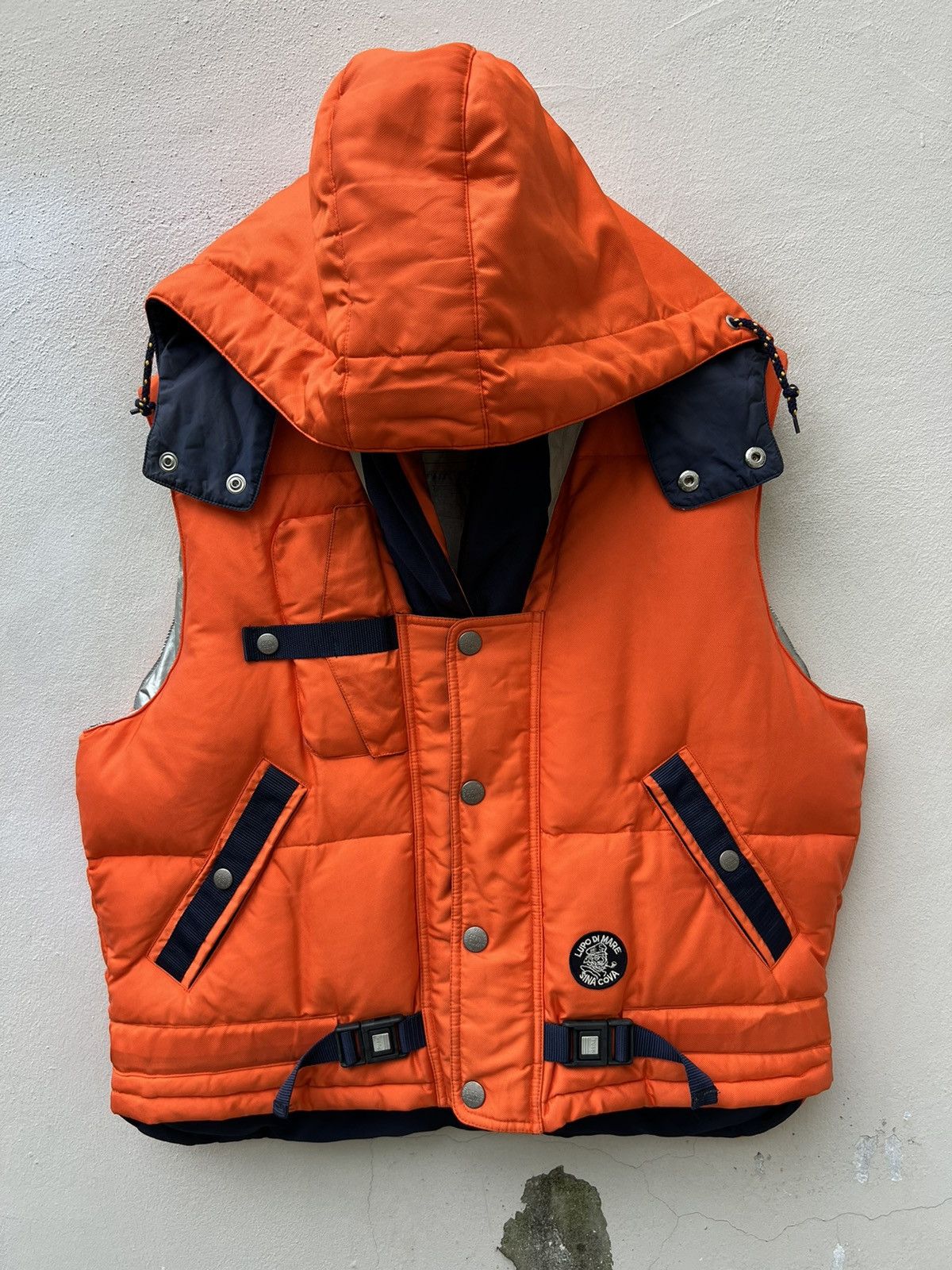 Vintage Vintage Lupo De Mare Sina Cova Orange Down Puffer Vest Size US M / EU 48-50 / 2 - 12 Thumbnail