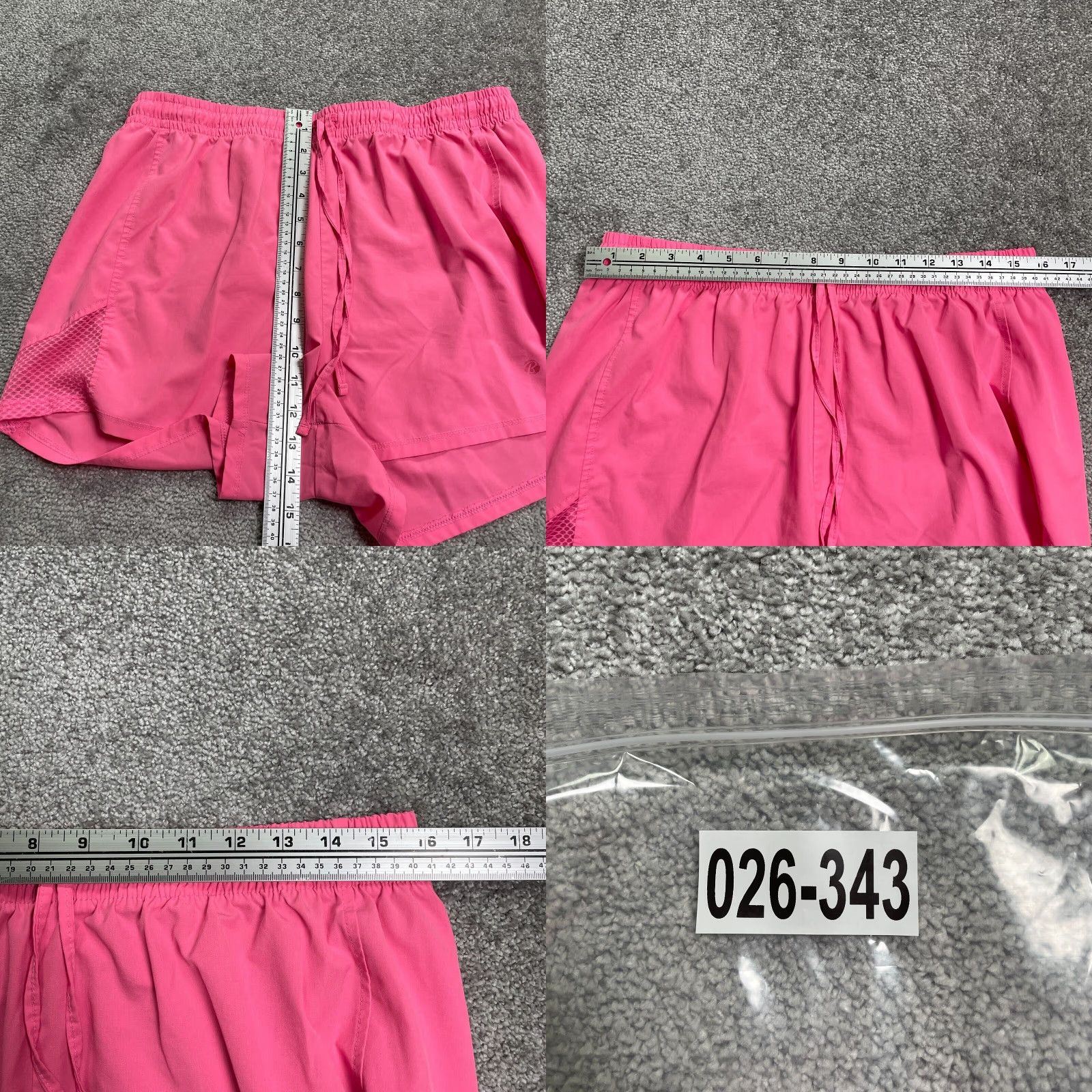 Pinko VINTAGE Unbranded Active Shorts Womens L Pink Drawstring Athletic Running Gym 32x3 Regular Breathing Pockets Solid Summer Women Size 36" / US 14 / IT 50 - 8 Thumbnail