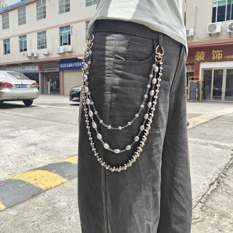 Vintage Retro Gothic Pearl Style Chains Wallet Size ONE SIZE - 3 Thumbnail