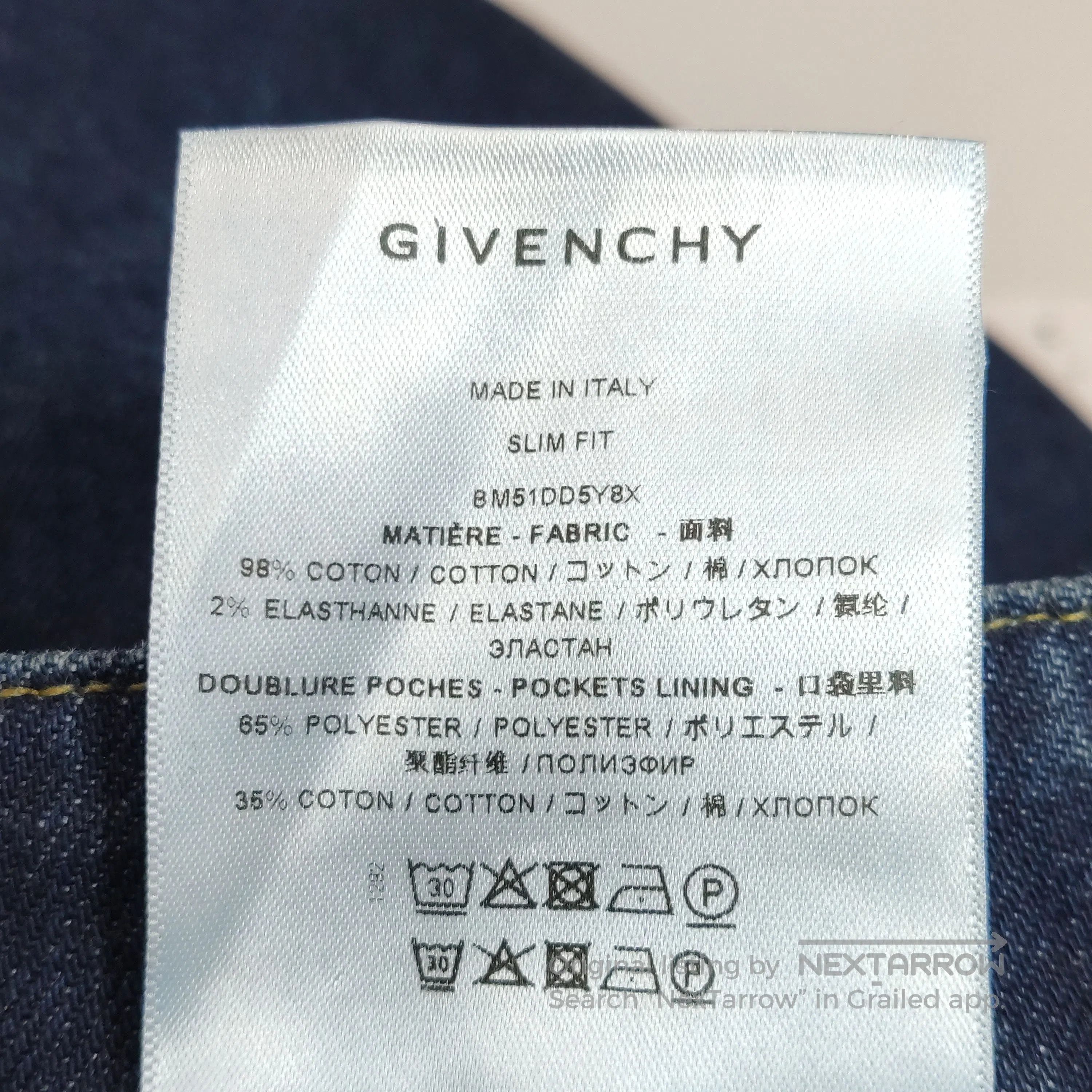 Givenchy Dark Blue High-Waisted Denim Jeans. Size US 35 - 9 Thumbnail