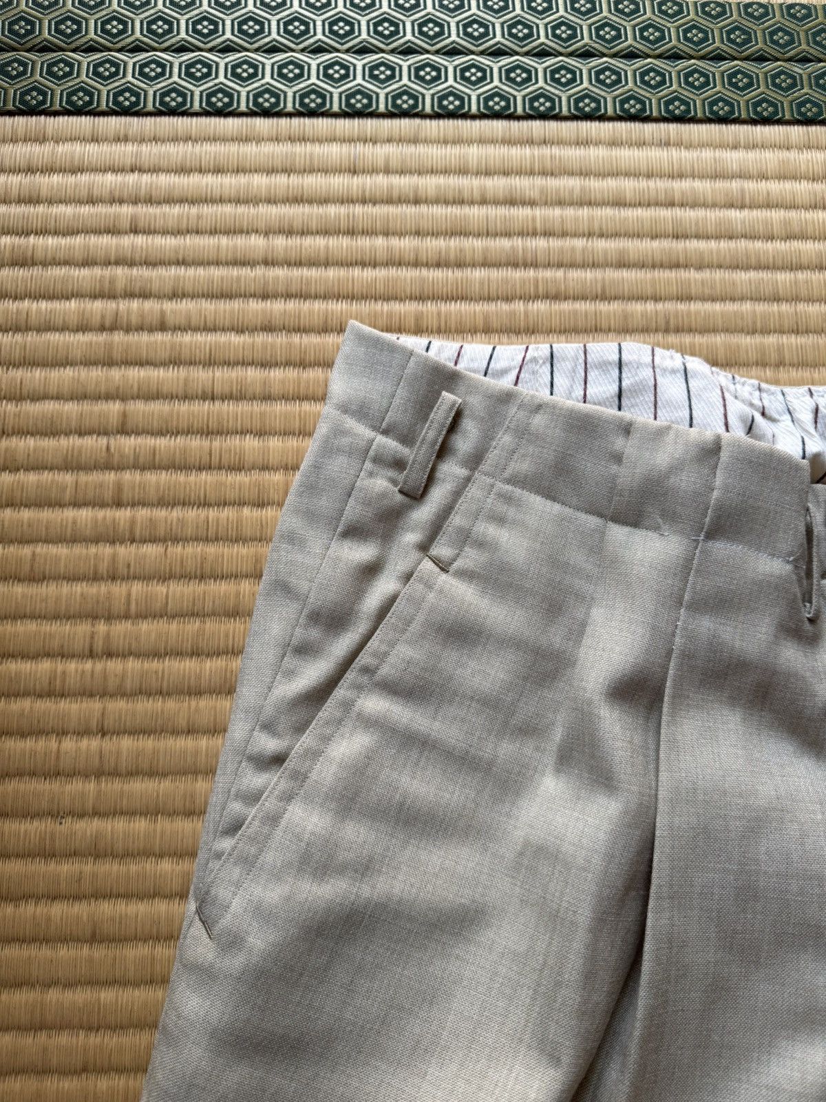 Other Spring&Summer Cream Linen Slacks NEW WOOL DELUX Tag Size US 34 / EU 50 - 5 Thumbnail