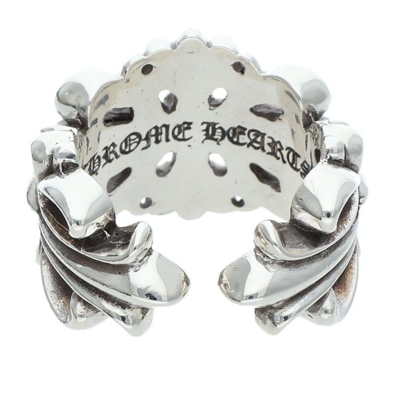 Chrome Hearts Chrome Hearts Double Floral Cross Silver Ring Size ONE SIZE - 2 Thumbnail
