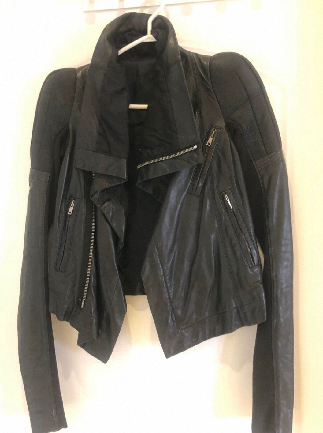Rick Owens Rick Owens Large lapel leather coat-2505 Size US S / EU 44-46 / 1 - 1 Thumbnail