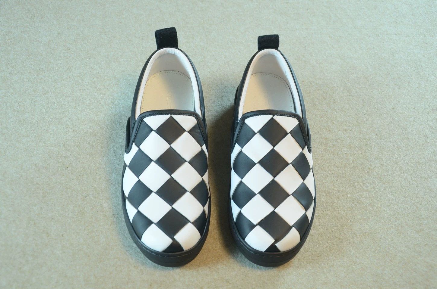 Bottega Veneta Bottega Veneta Black & White Woven Leather Sneaker 40 Size US 8 / IT 38 - 4 Thumbnail