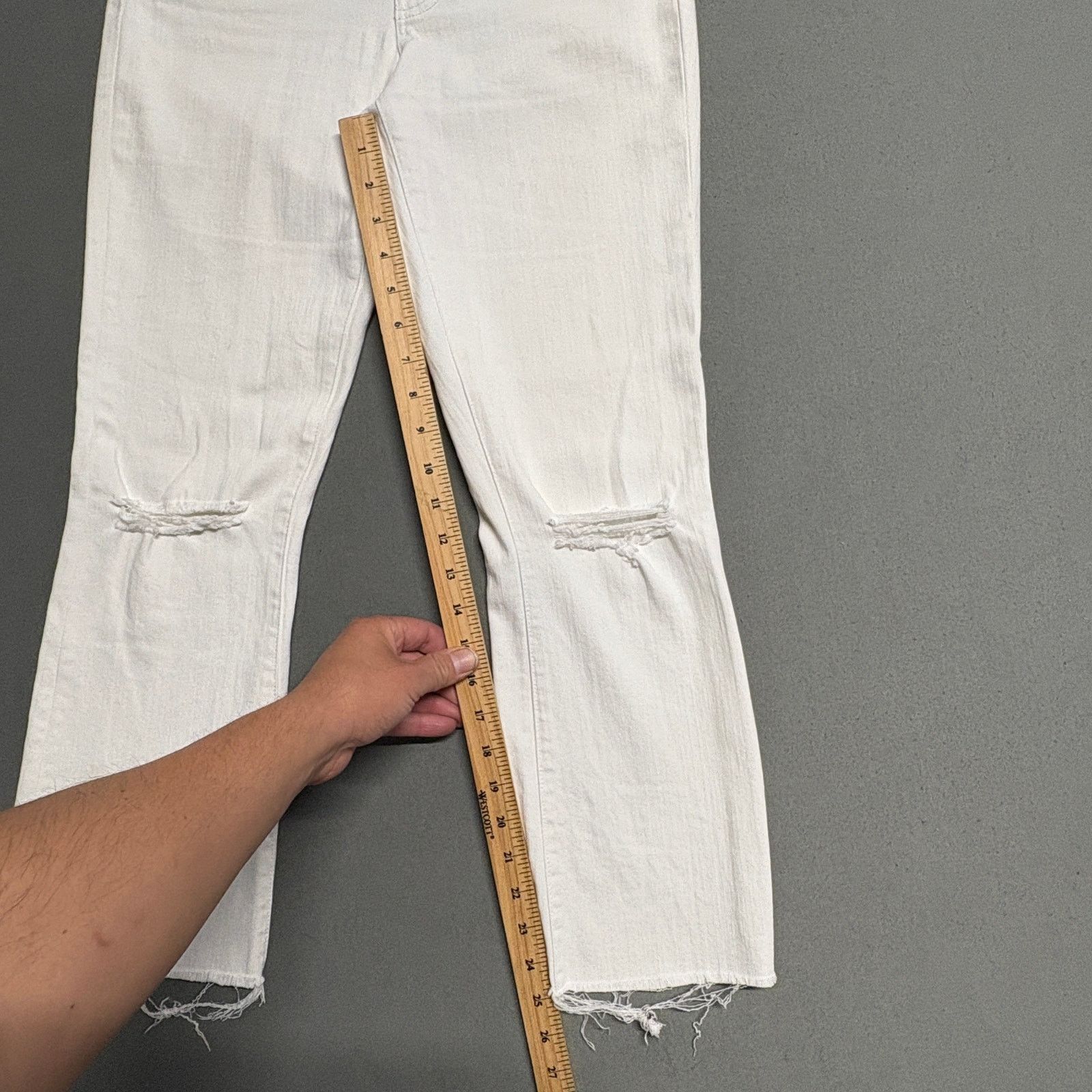 Madewell Madewell Cali Demi-Boot Jeans Size 27 White Style J7202 Size 27" / US 4 / IT 40 - 13 Thumbnail