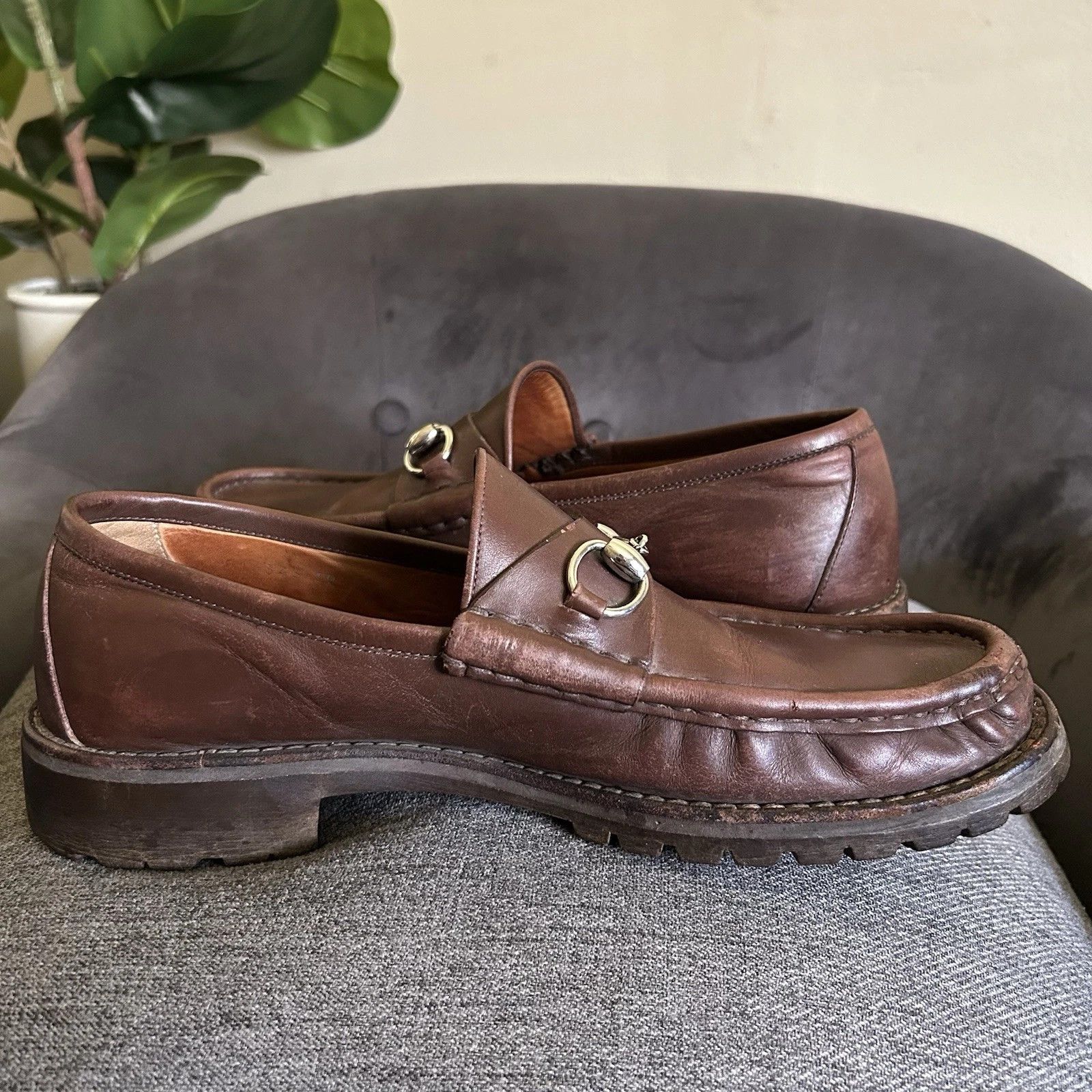 Gucci Gucci Horsebit Loafers Brown Leather 10 D Size US 10 / EU 43 - 6 Thumbnail