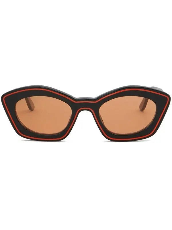 Marni o1w1db11125 Size :OS /Oval-Frame Sunglasses in Black Size ONE SIZE - 1 Thumbnail