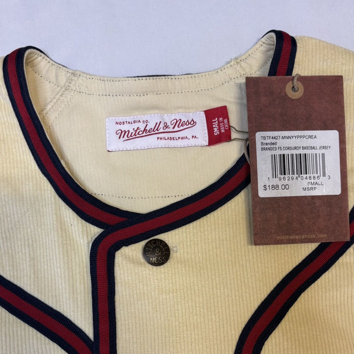 Mitchell & Ness Fred Segal LA 61 Corduroy Jersey Small