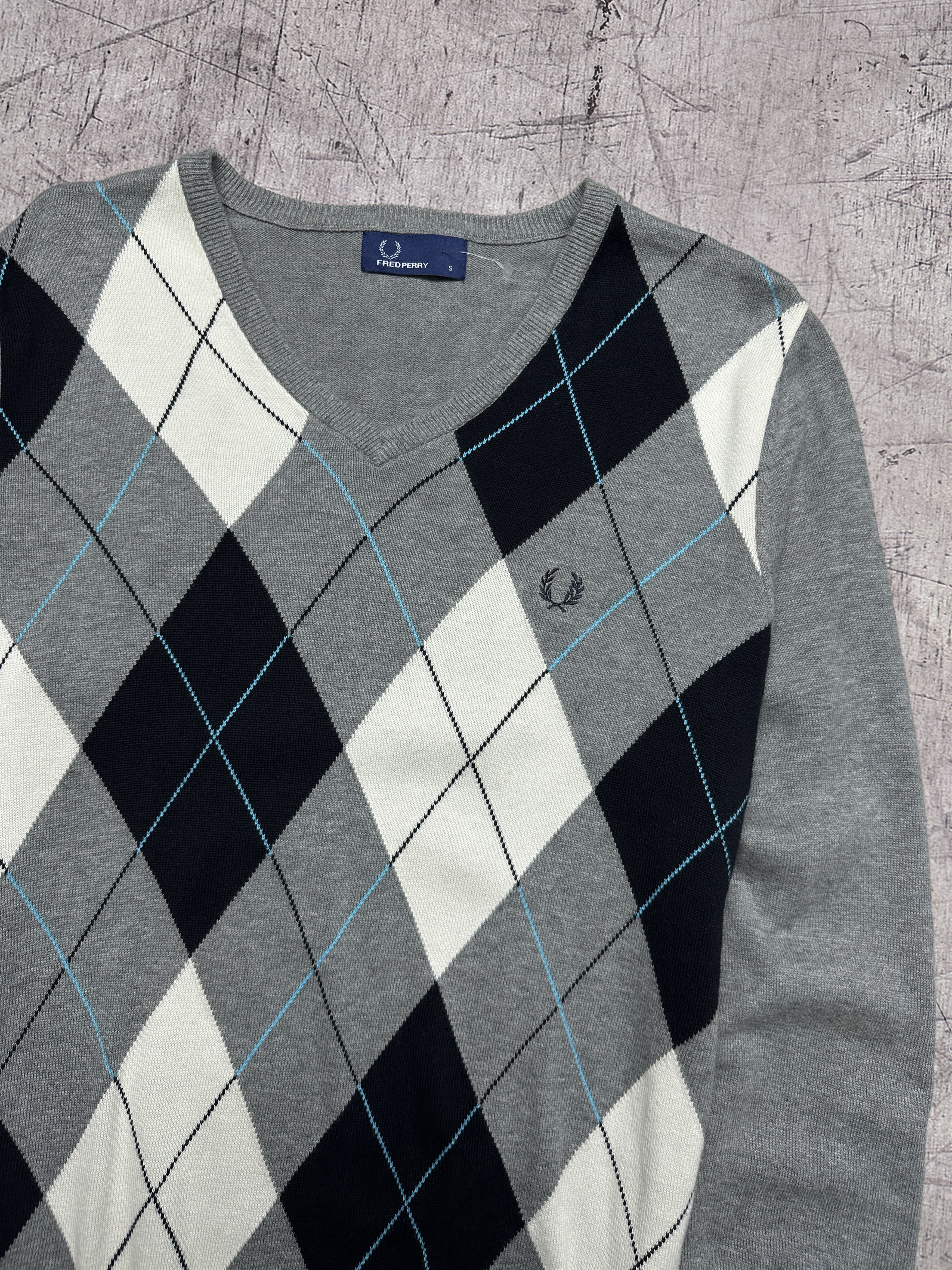 Fred Perry Fred Perry Mens V-Neck Sweater Size US S / EU 44-46 / 1 - 2 Thumbnail