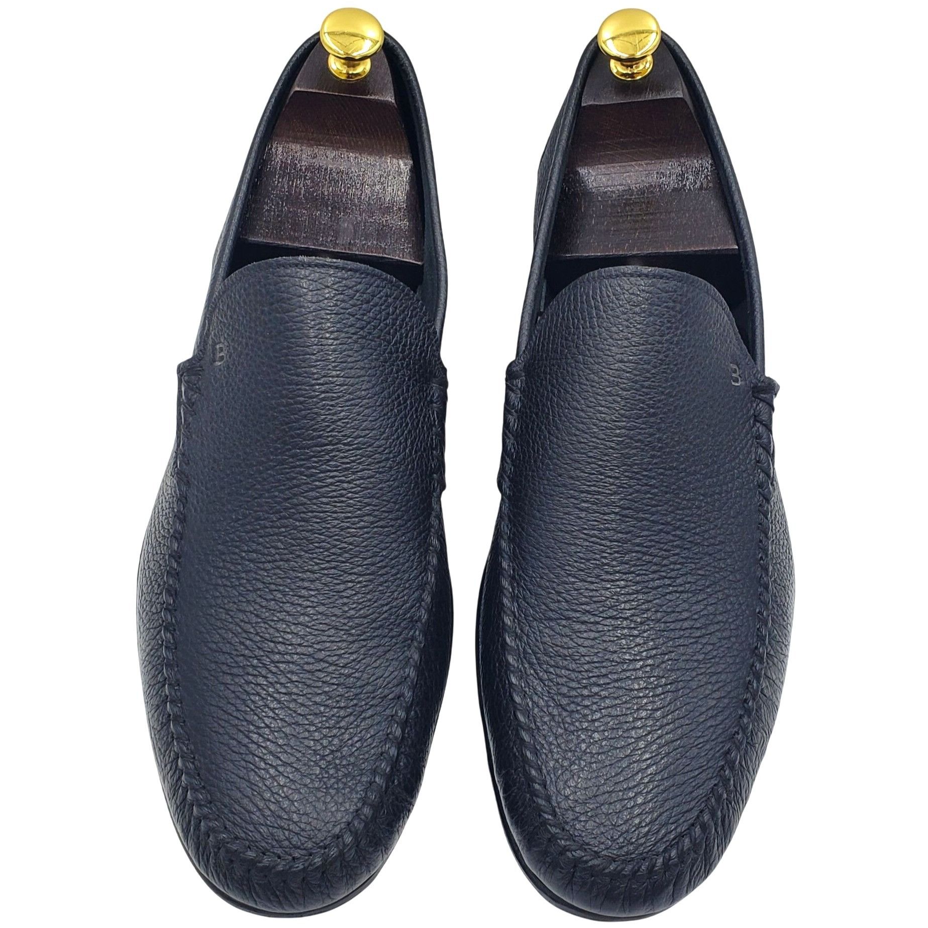 Bally Bally Switzerland Callan Men's size 12 Black Pebble Leather Size US 12 / EU 45 - 2 Thumbnail