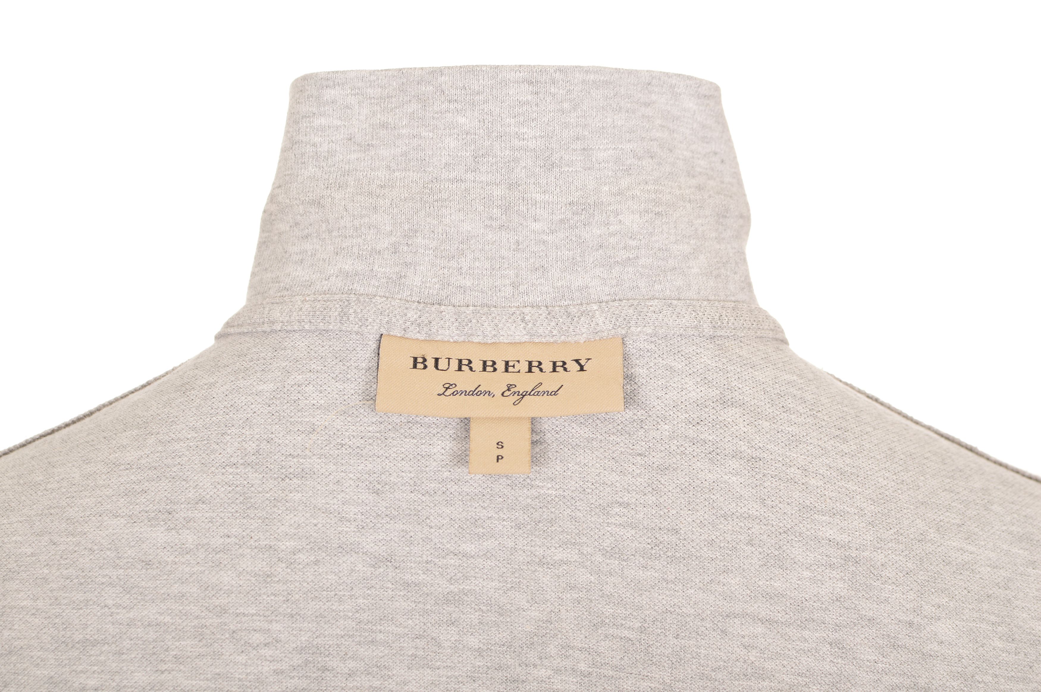 Burberry Burberry Oxford Pale Gray Cotton Logo SS Polo Shirt Size US S / EU 44-46 / 1 - 5 Thumbnail
