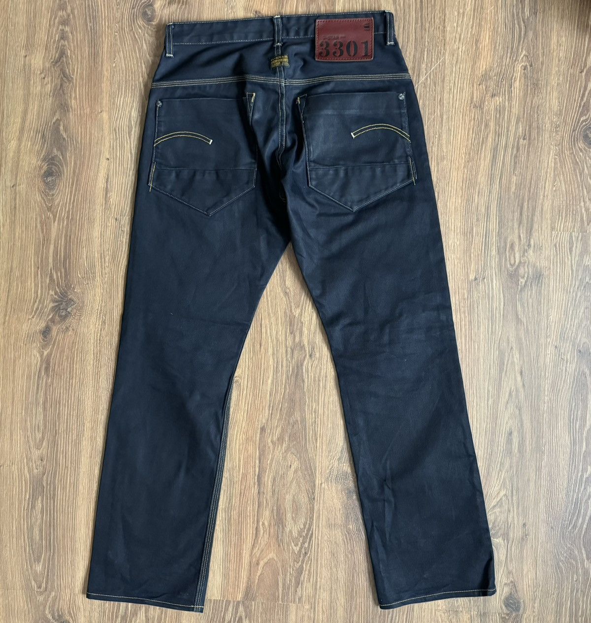 G-Star G-Star Raw Waxed Denim Jeans Pants Men’s 32x32 Navy Blue Size US 32 / EU 48 - 4 Thumbnail