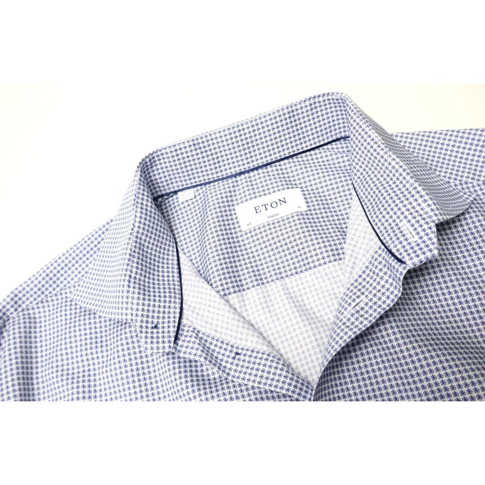 Eton ETON Classic Signature Twill Shirt Mens 43/17 Patterned Long Sleeve Button-Up Size US XL / EU 56 / 4 - 4 Thumbnail