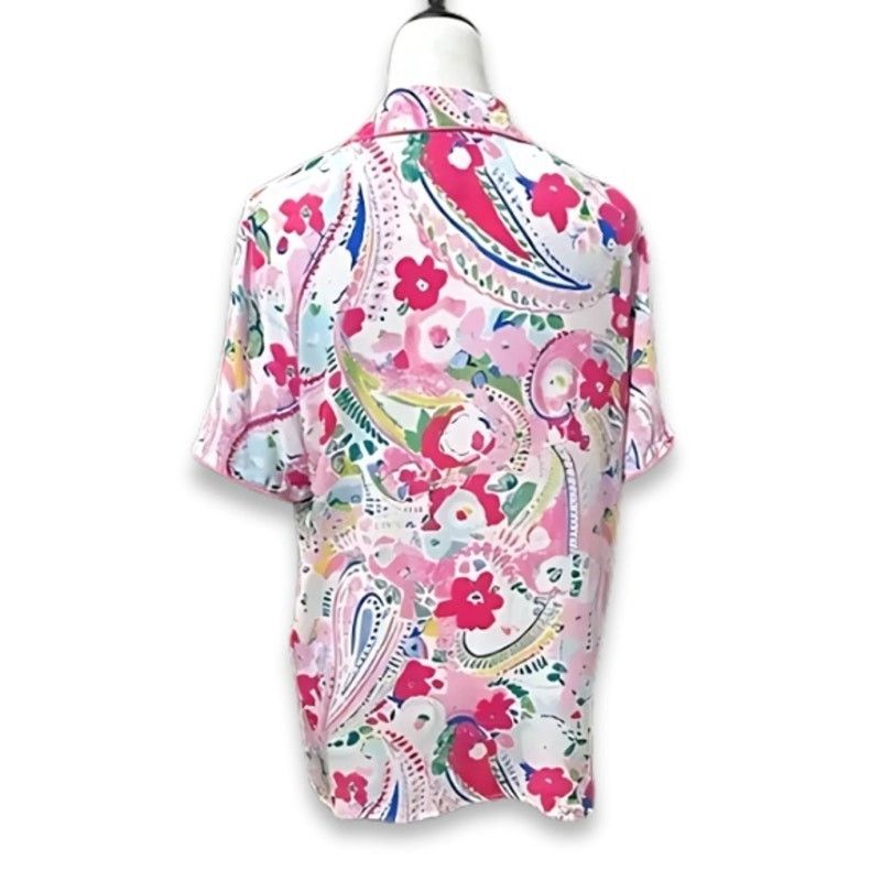 Other Jaclyn Intimates Top Paisley Print Viscose Multicolor L Size ONE SIZE - 4 Thumbnail