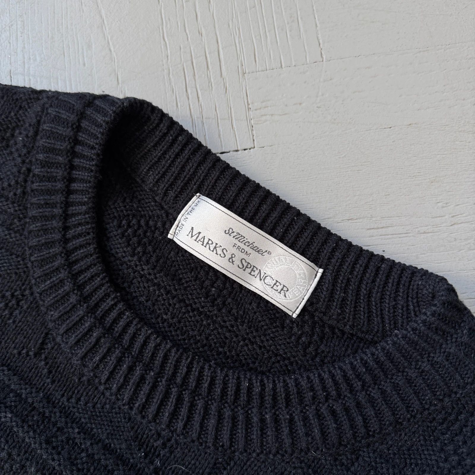 Marks & Spencer Vintage Chunky Knit Preppy Ribbed Acrylic Sweater Classic Size US M / EU 48-50 / 2 - 6 Thumbnail