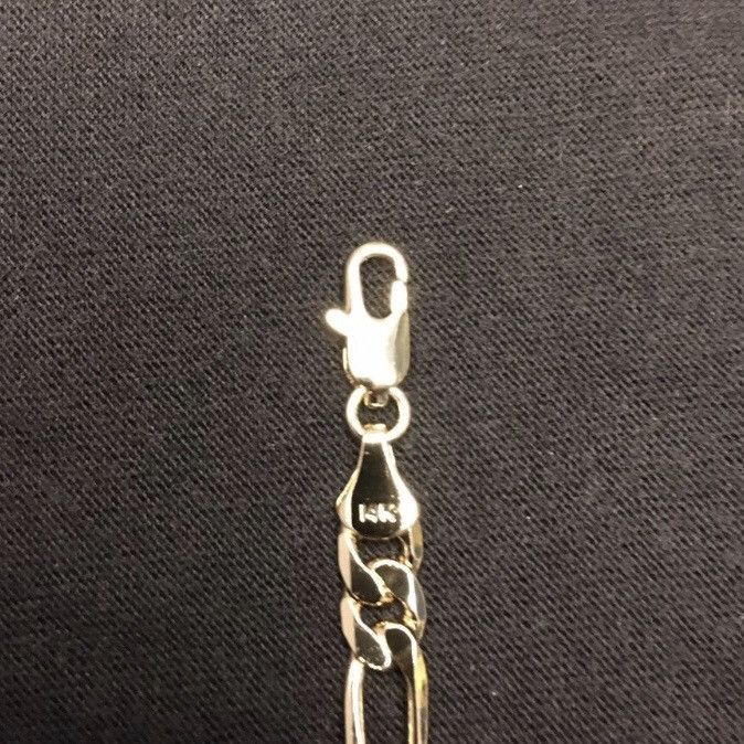 Jewelry Gold Chain Figaro Necklace 24in 6mm Size ONE SIZE - 3 Thumbnail