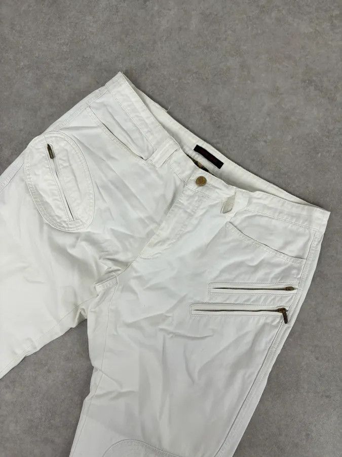Roberto Cavalli AW2003 Roberto Cavalli White Biker Chinos Pants Size US 34 / EU 50 - 6 Thumbnail