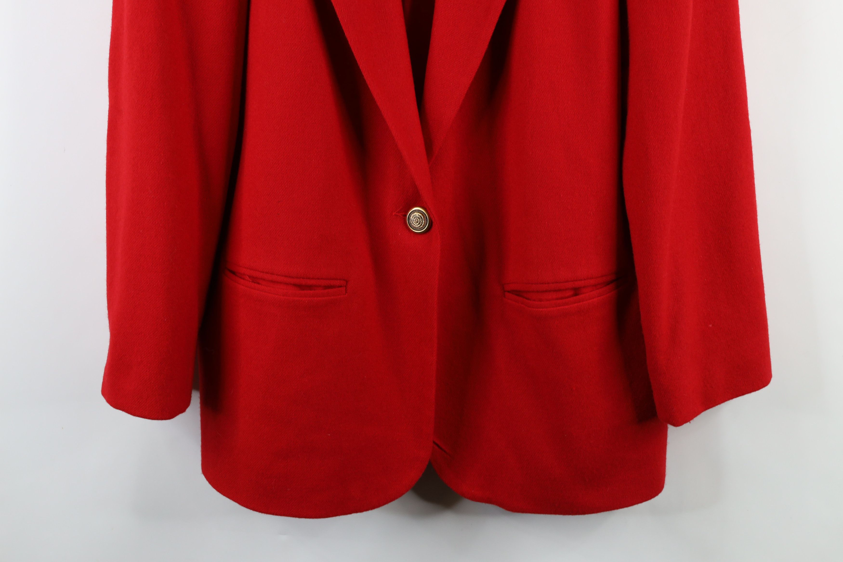 Vintage Vintage 90s Streetwear One Button Blazer Suit Jacket Red Size XXL / US 16-18 / IT 52-54 - 3 Thumbnail
